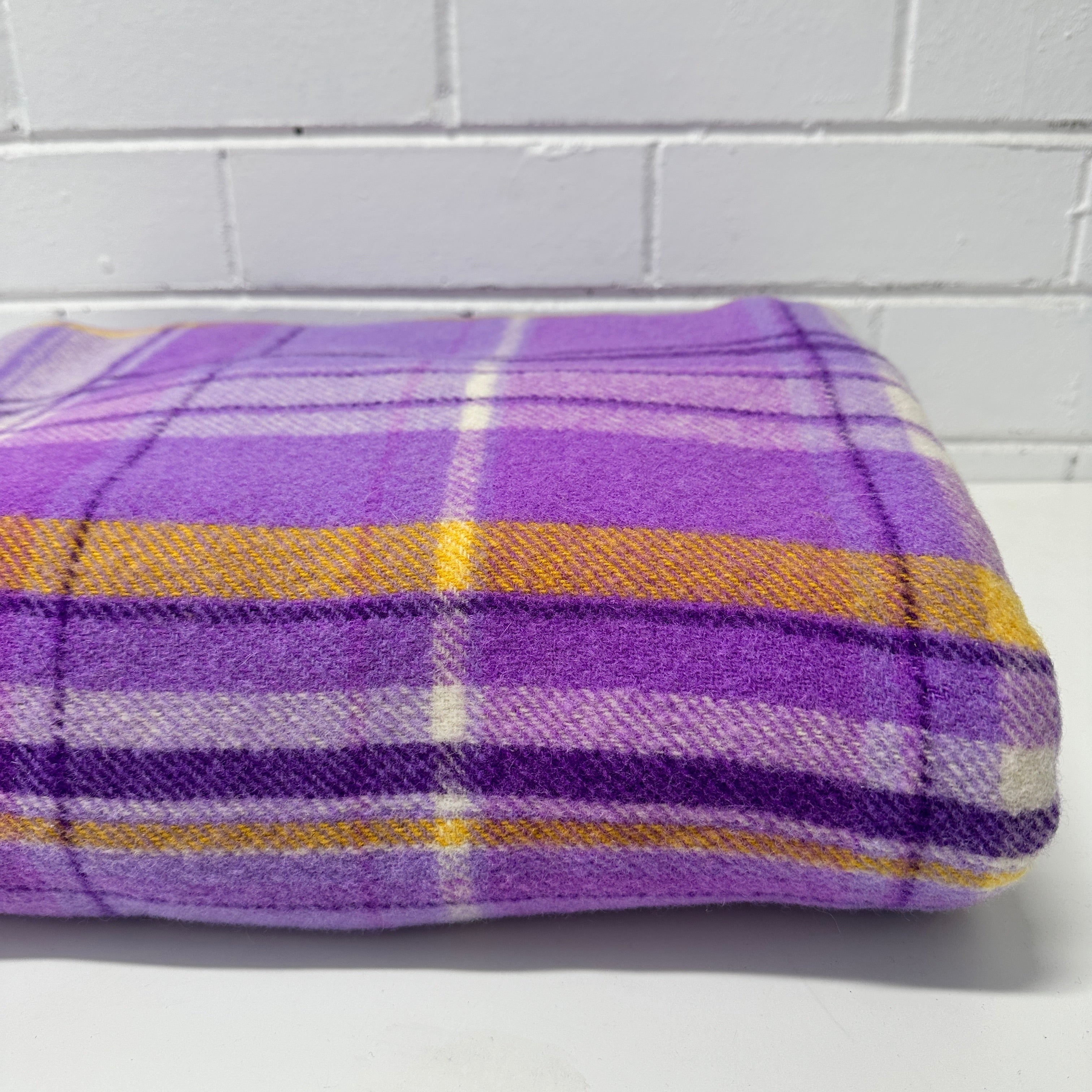 Beautiful Purple & Orange Wool Blanket