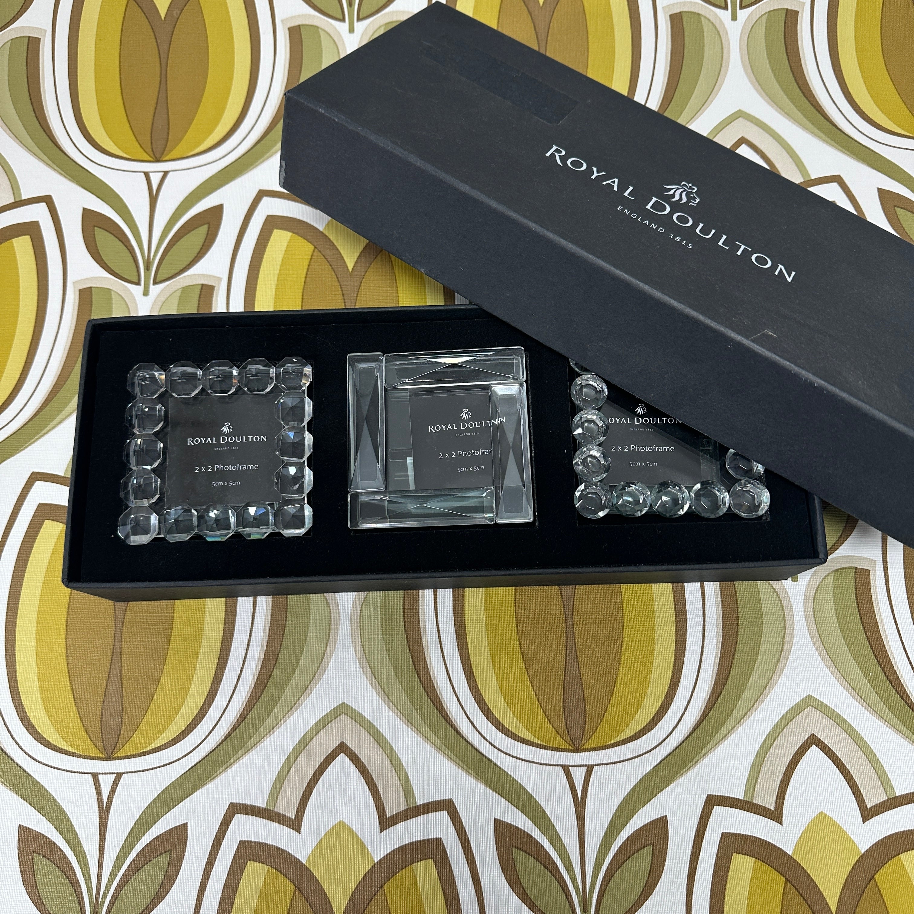 Sweet Royal Doulton Glass Photo Frames