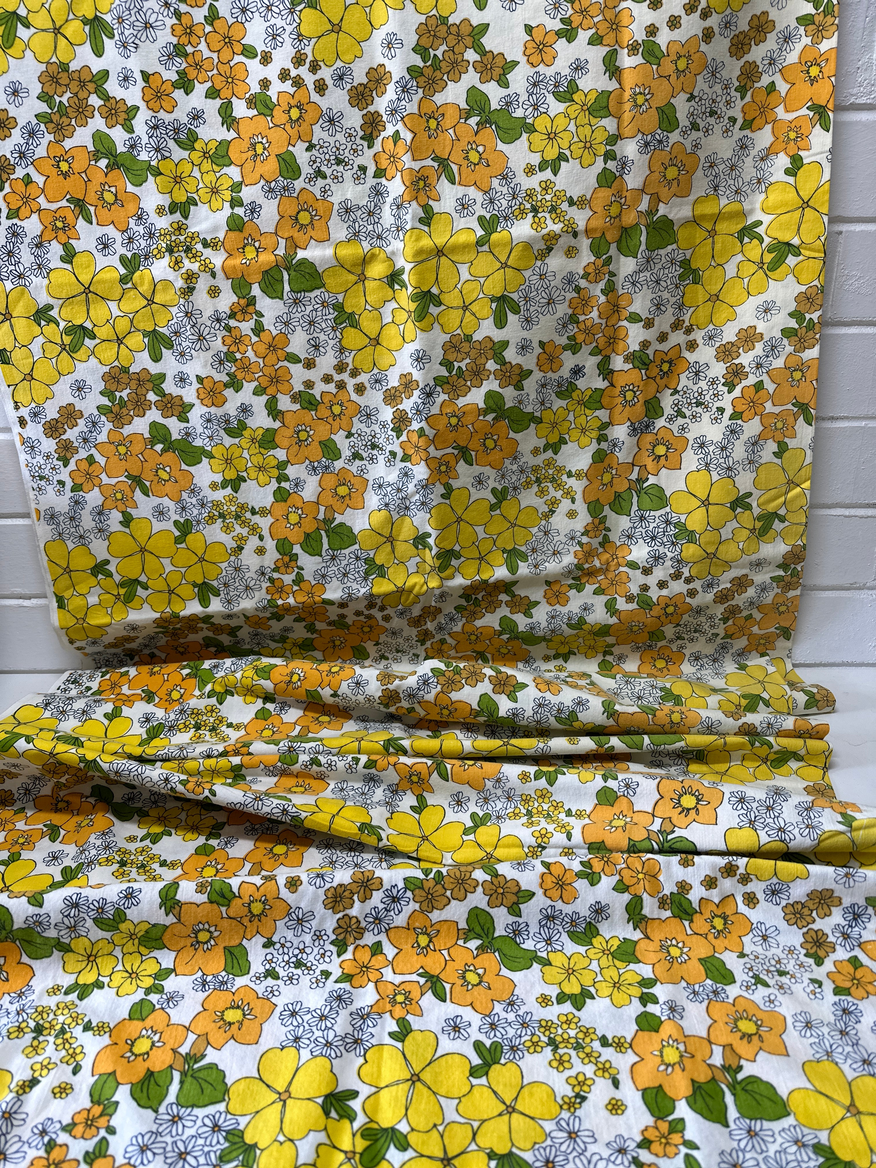 220cms Beautiful Vintage Cotton Sheet Fabric