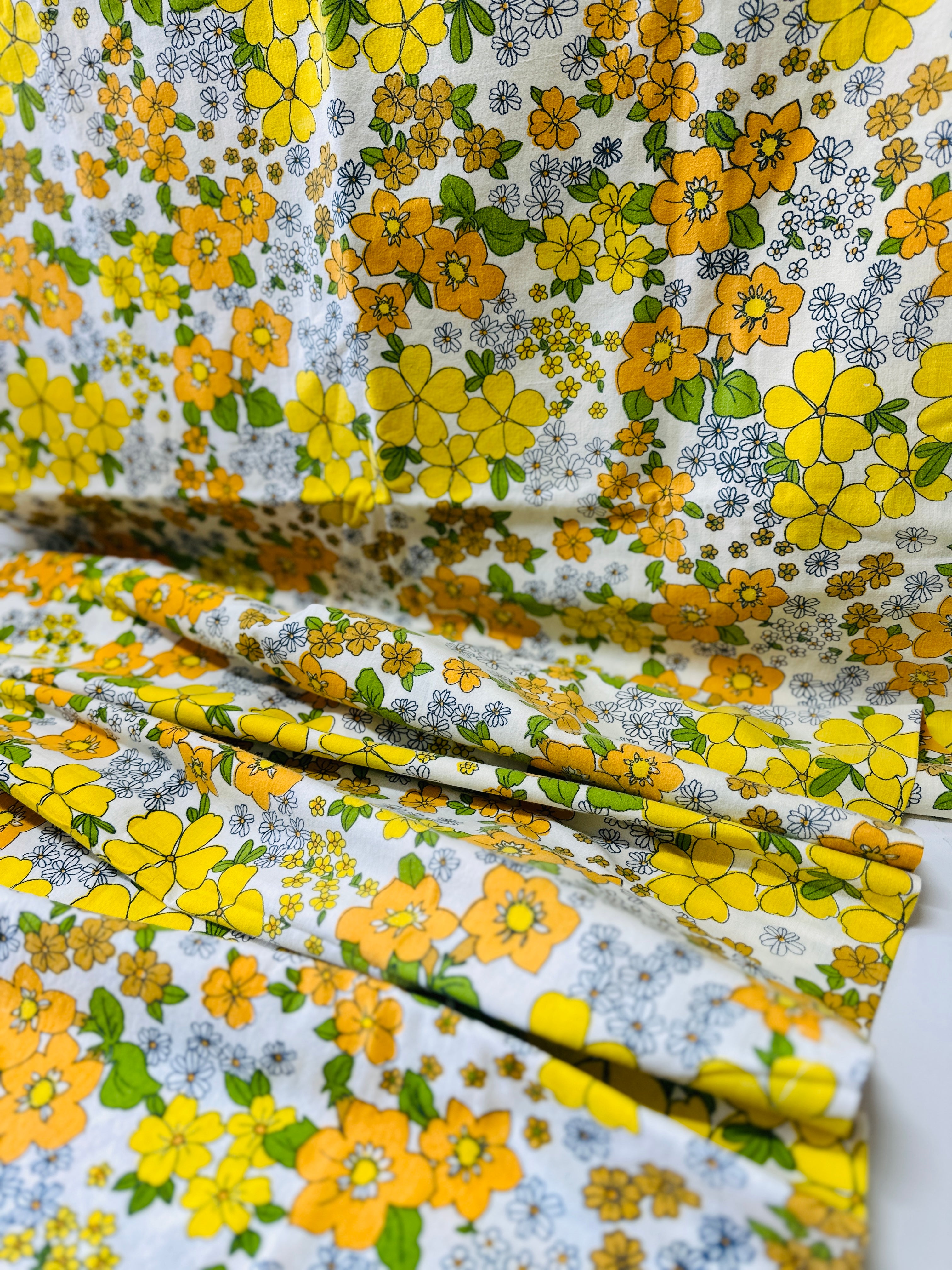 220cms Beautiful Vintage Cotton Sheet Fabric