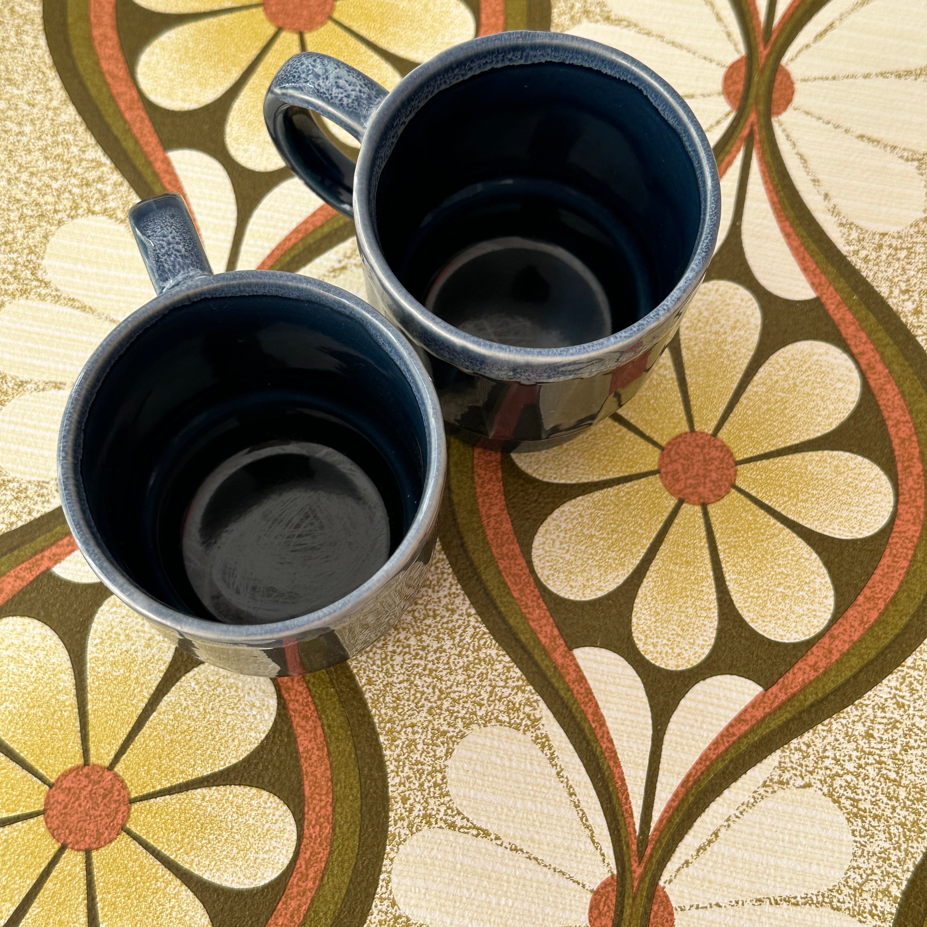 Pair of JAPAN Mugs Retro Mid Century