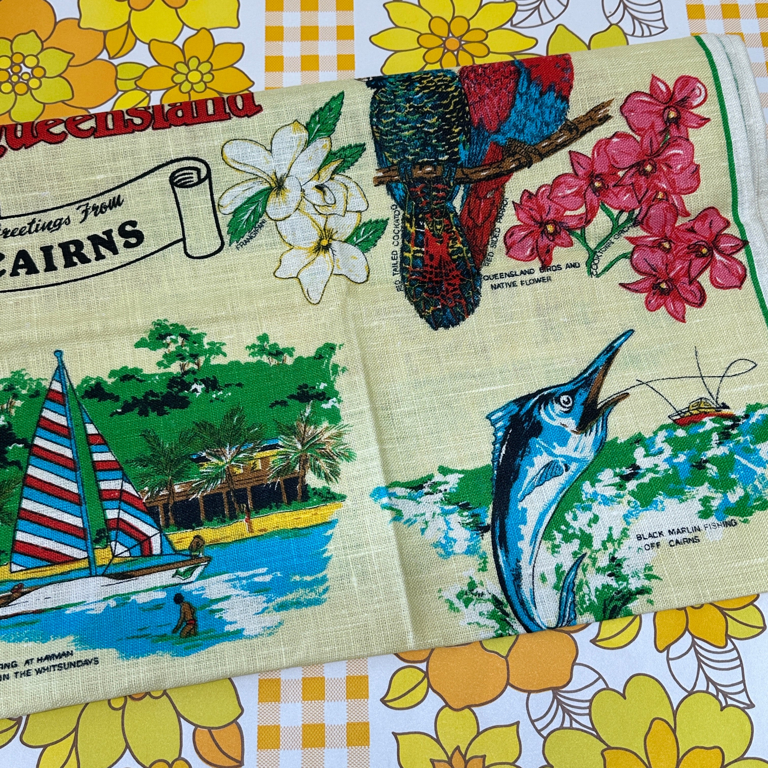 UNUSED Cairns Scenic Queensland TEA TOWEL
