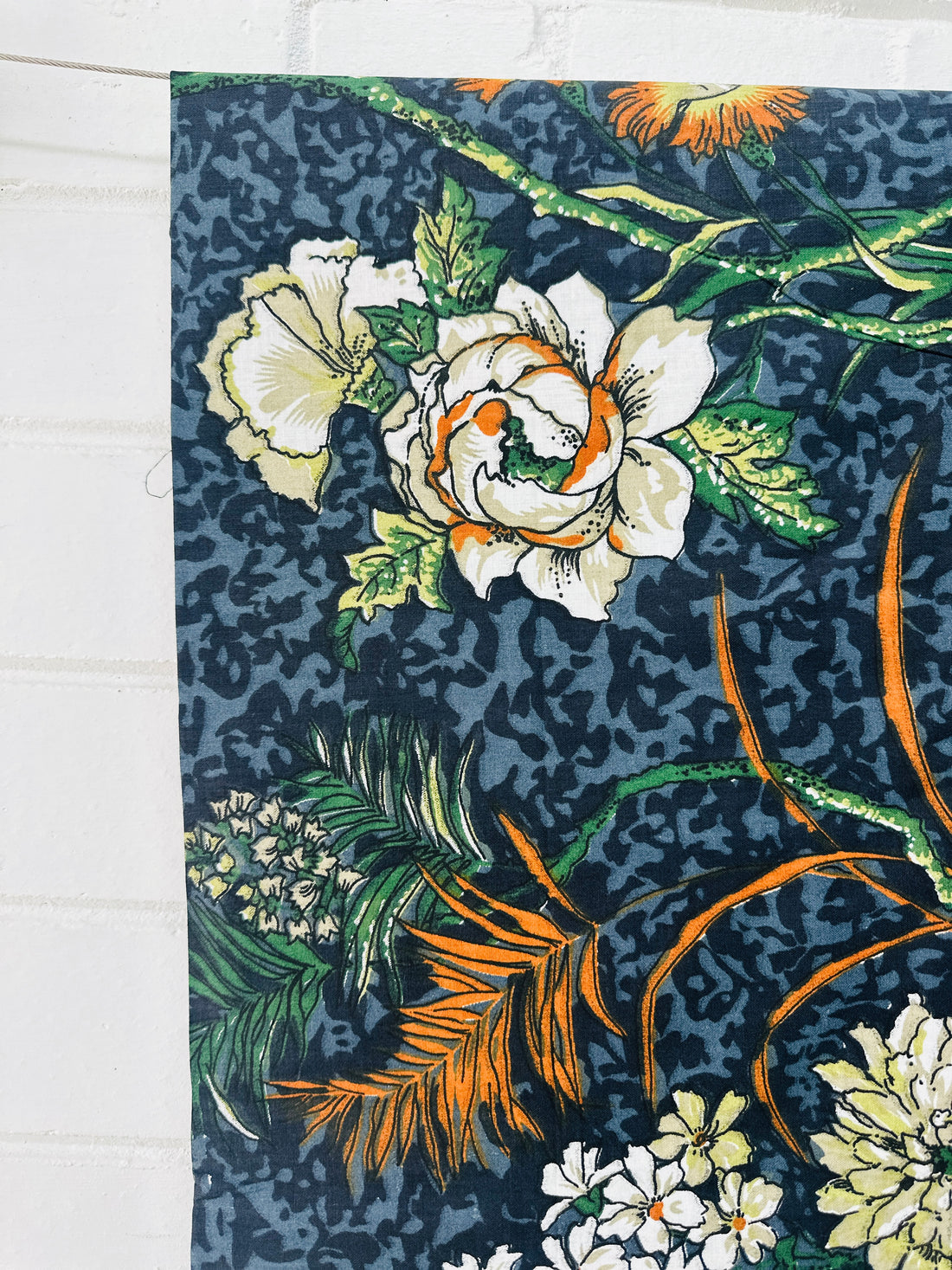 240cms Lovely Dark Floral Fabric Extra Wide