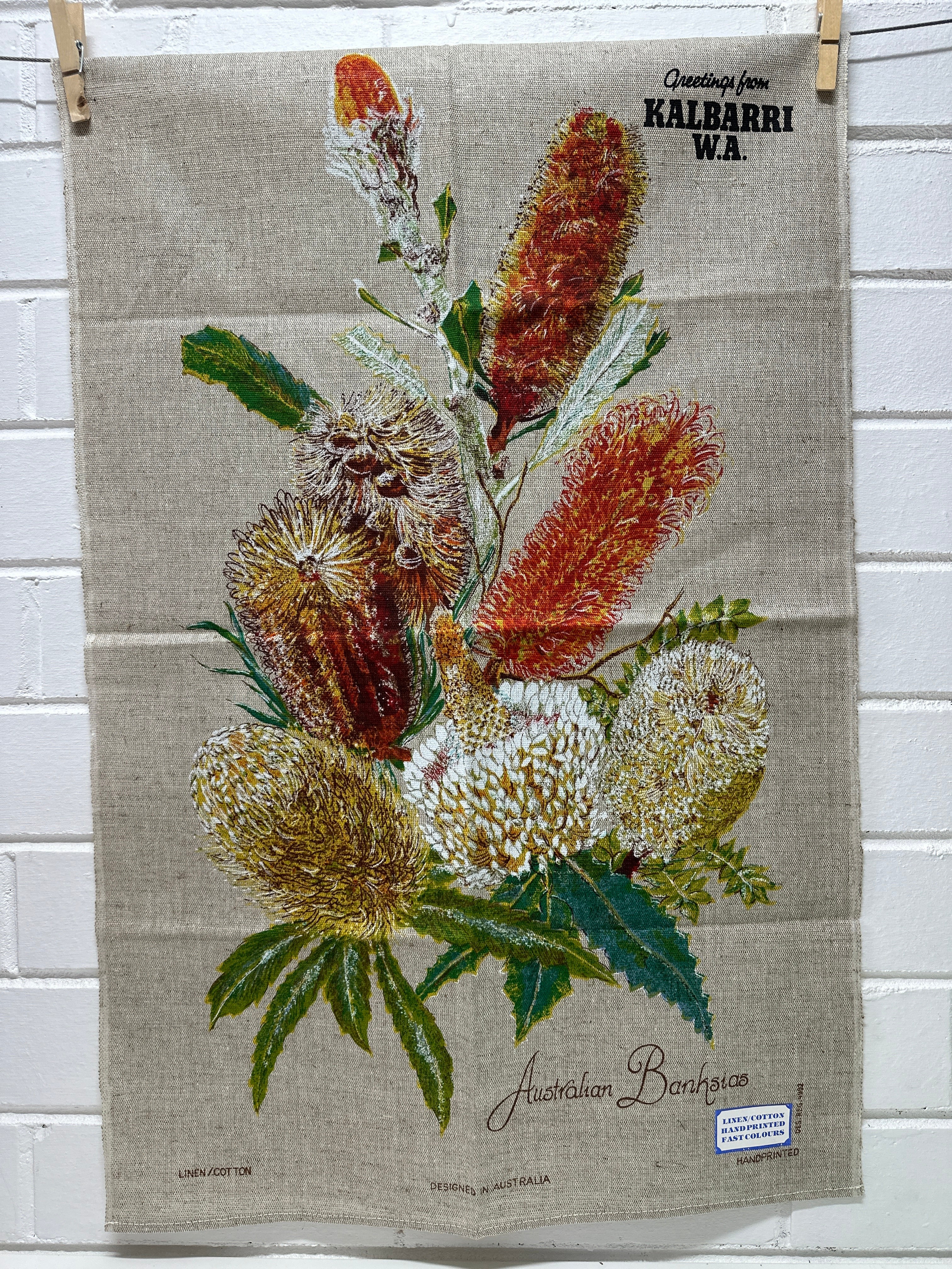 UNUSED Vintage Linen KALBARRI WA TEA TOWEL