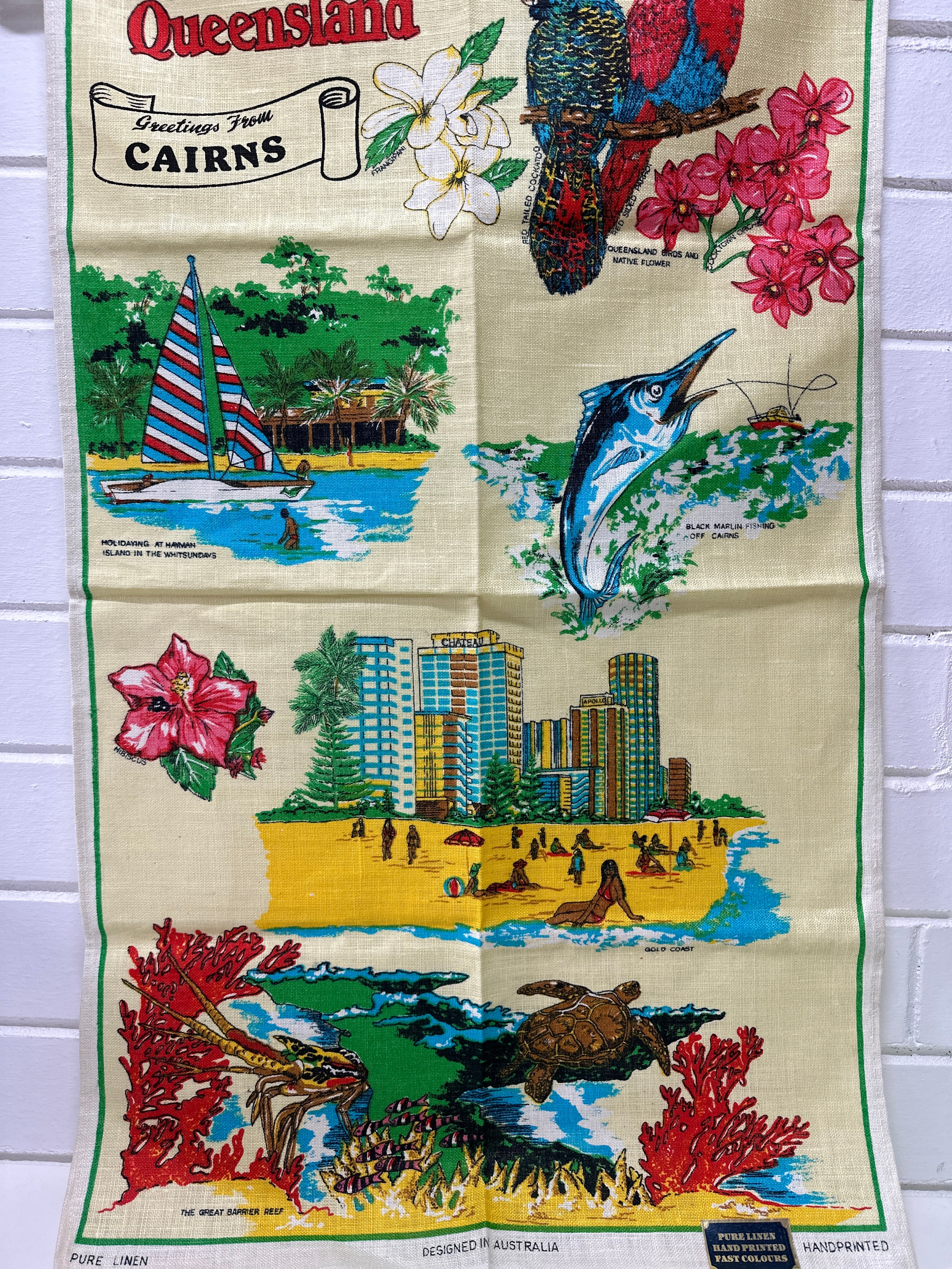 UNUSED Cairns Scenic Queensland TEA TOWEL