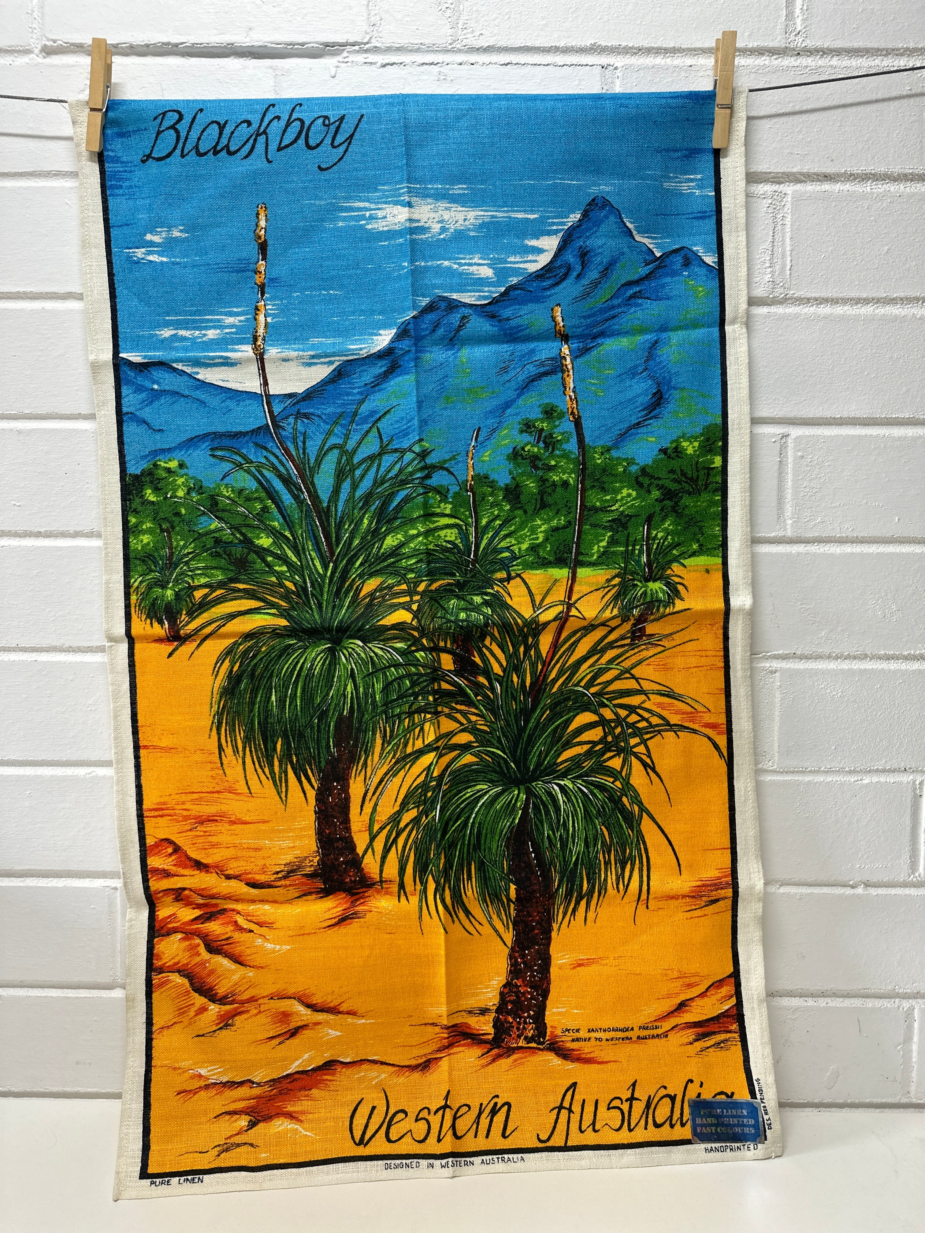 UNUSED Blackboy WA TEA TOWEL