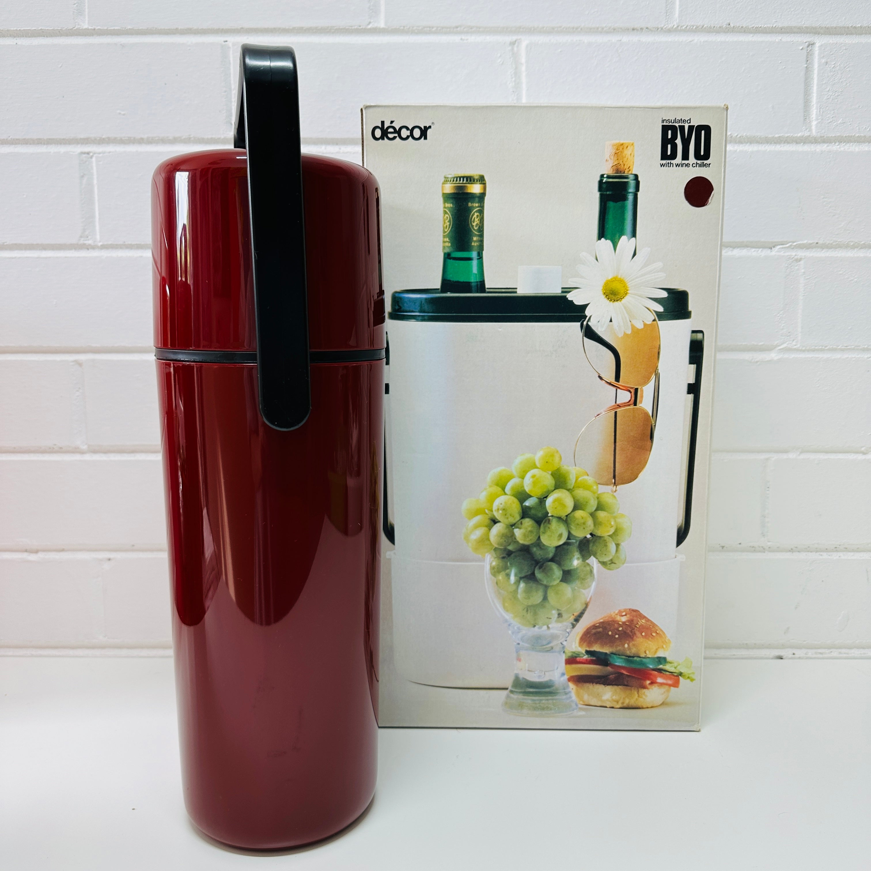 Brand New RETRO Decor Wine Chiller MAROON