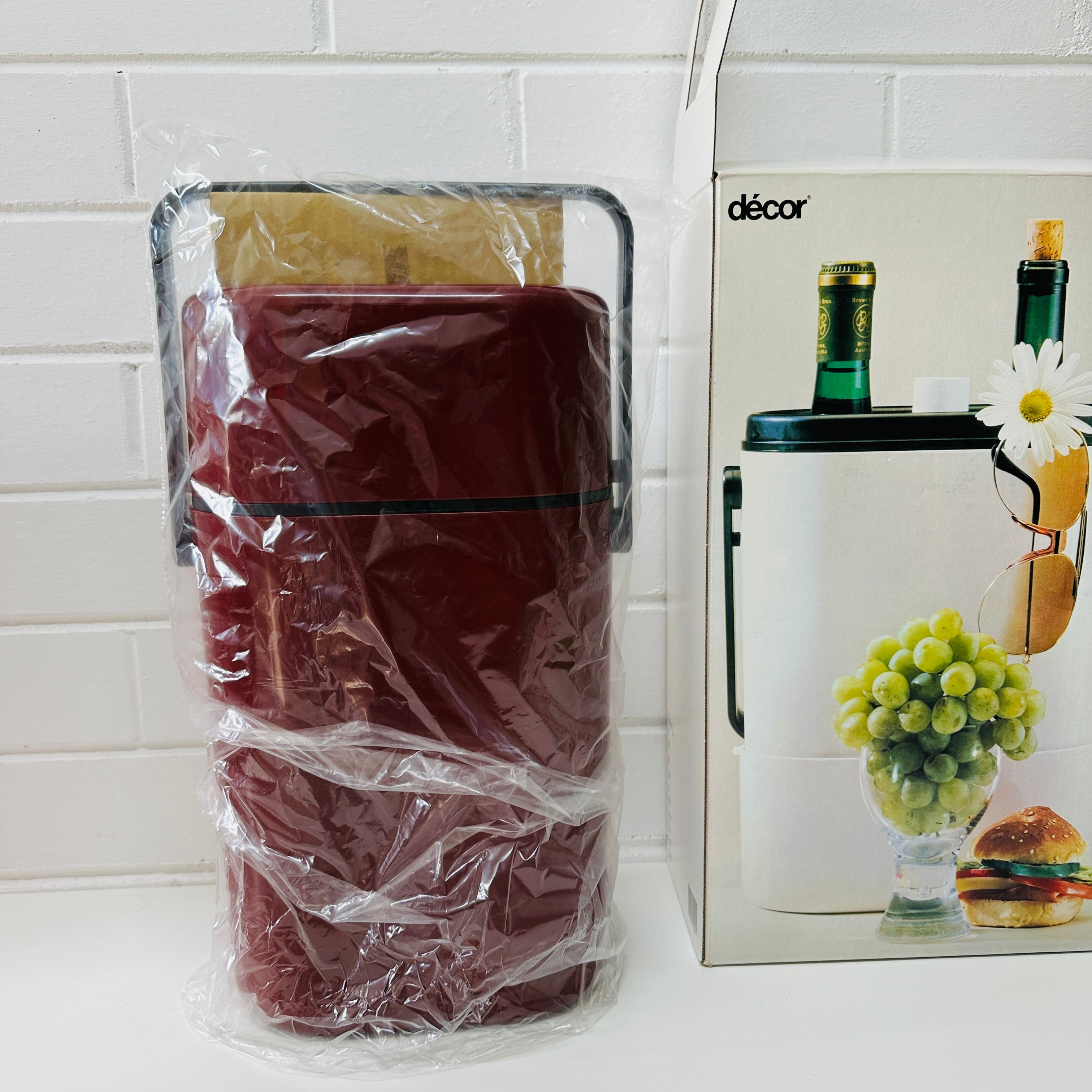 Brand New RETRO Decor Wine Chiller MAROON