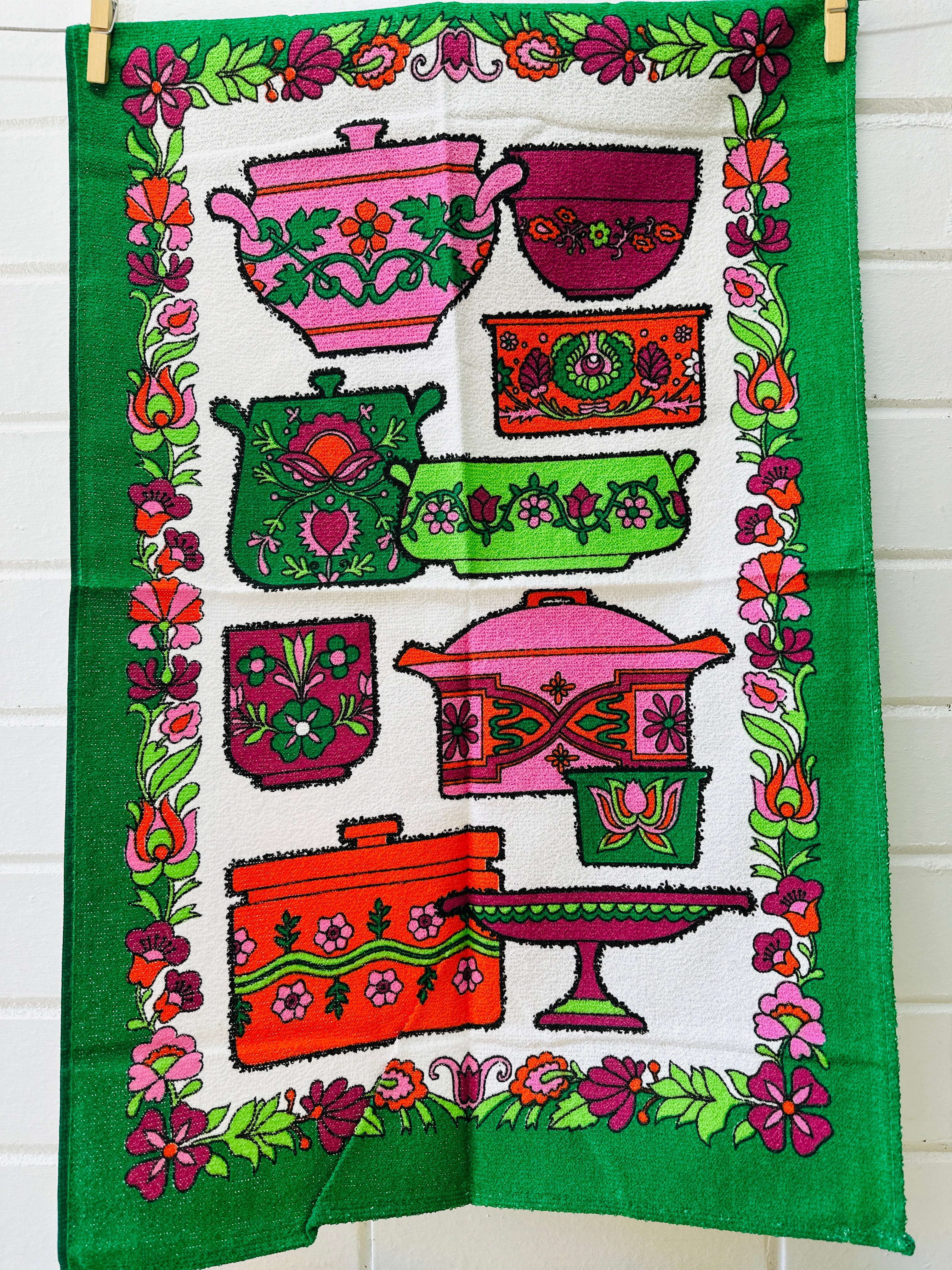 UNUSED Vintage Pyrex Tea Towel Cotton