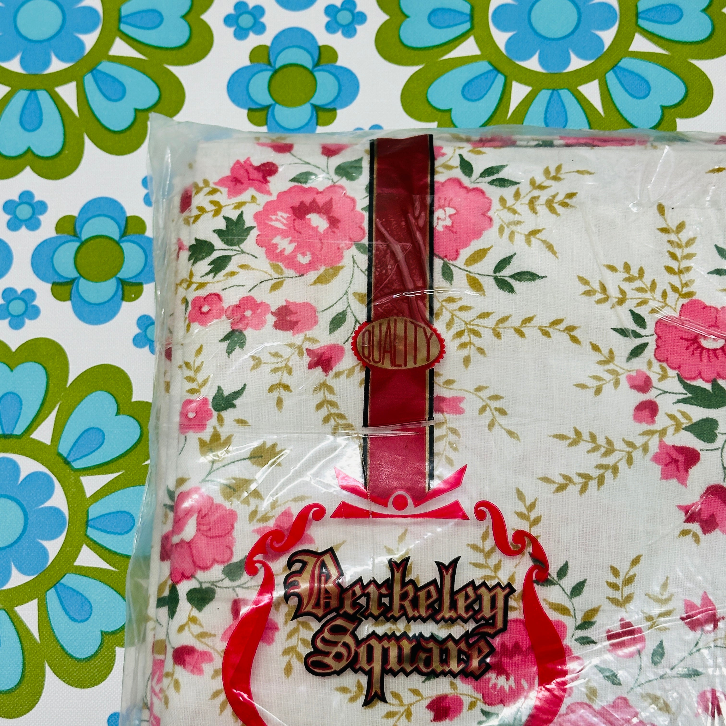 Berkeley Sheets COTTON Vintage Pink Floral Pair