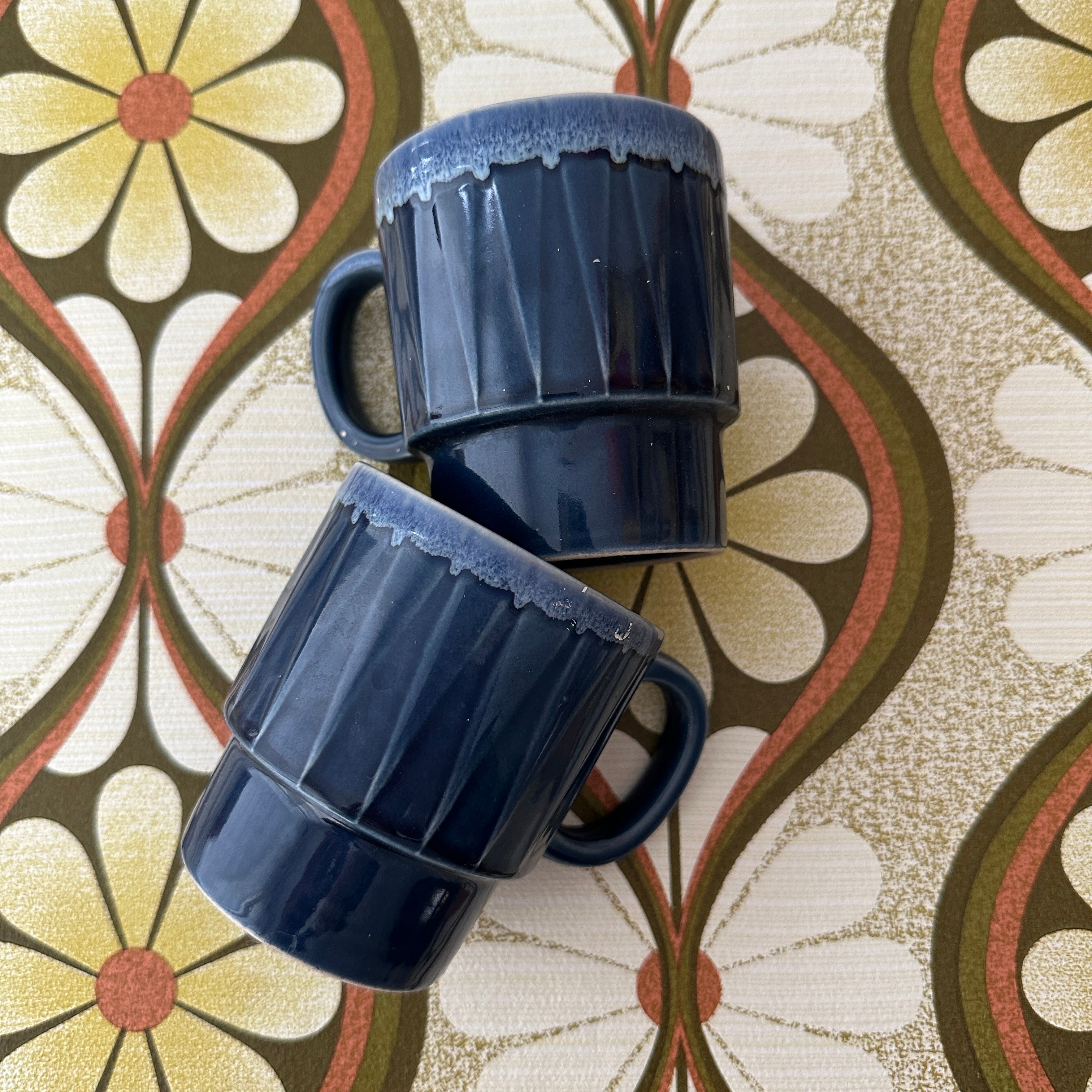 Pair of JAPAN Mugs Retro Mid Century