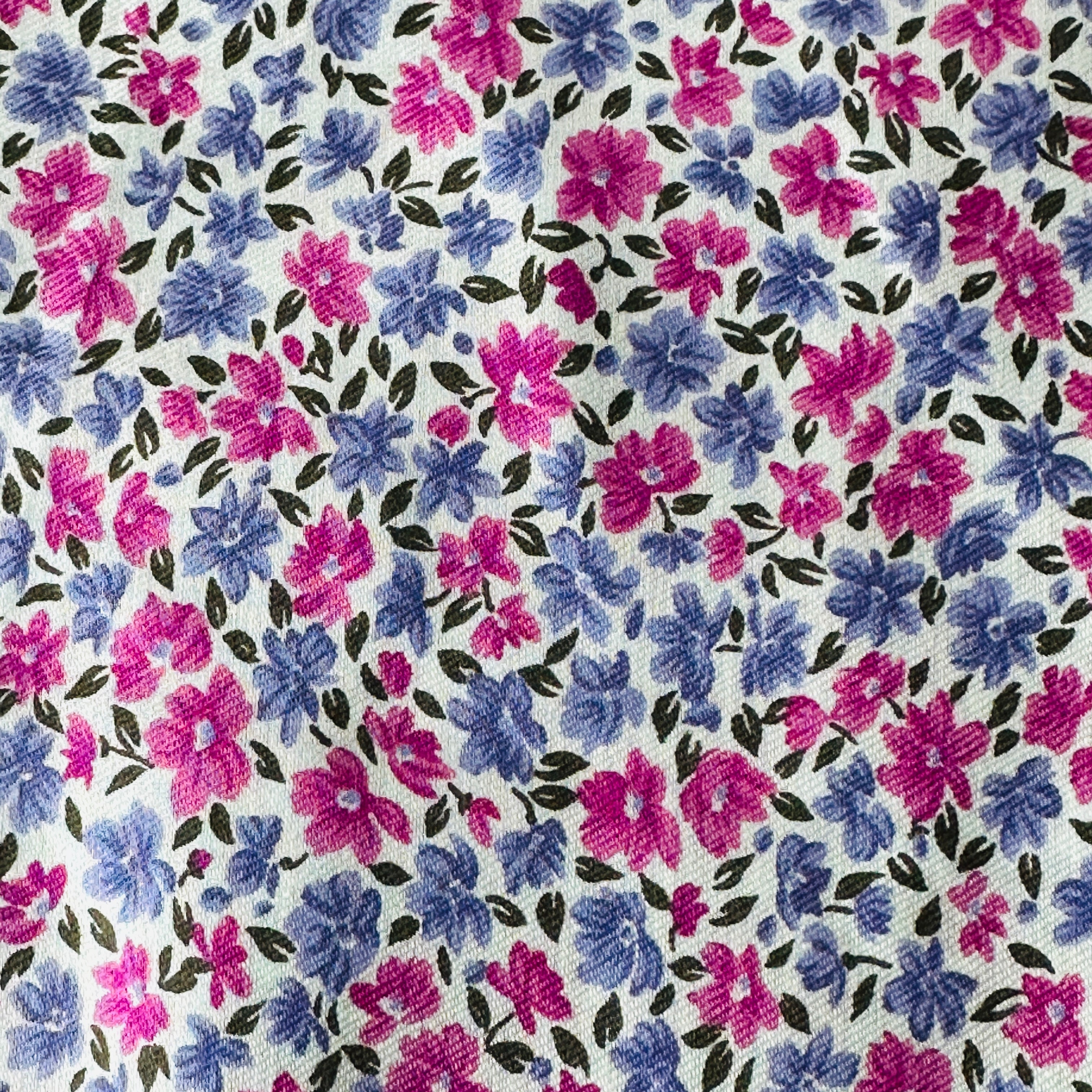 320cms Cute Modern Purple Floral FABRIC Cotton