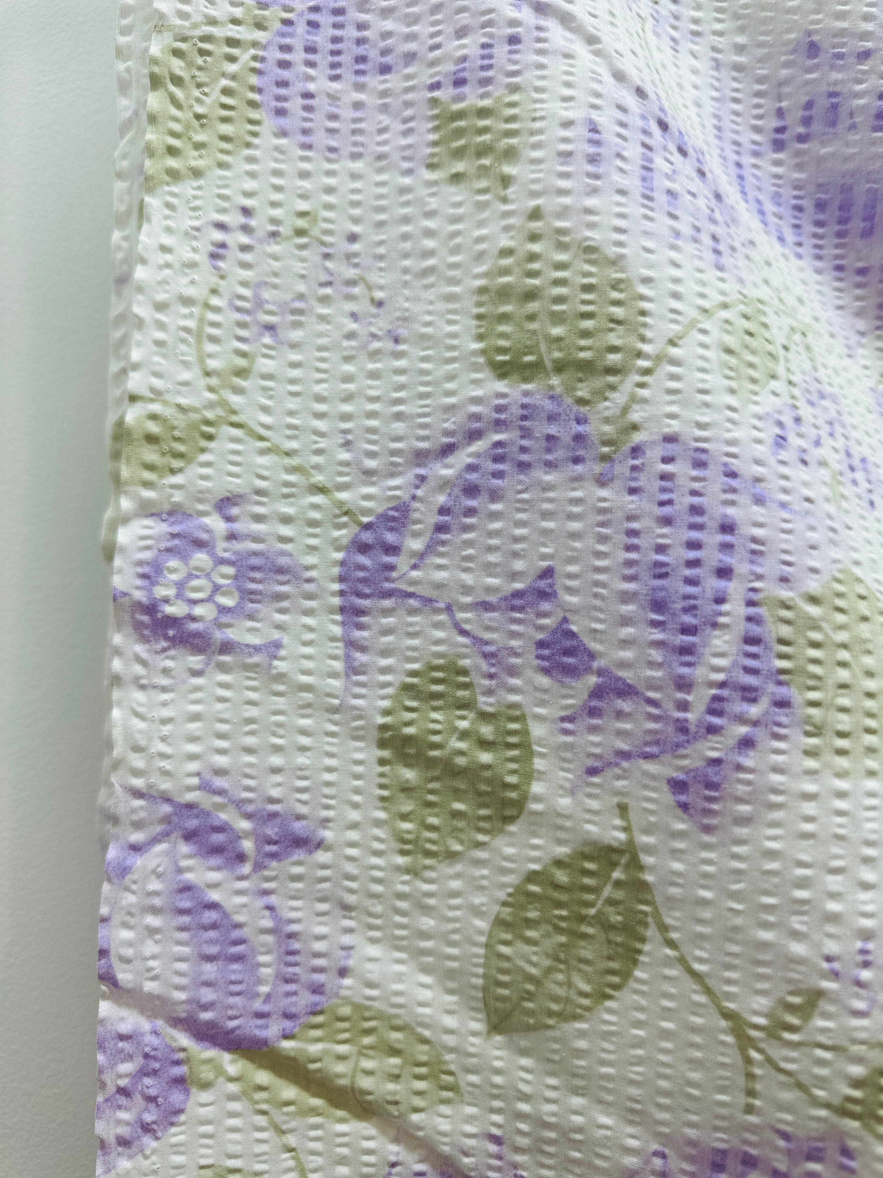 800cms Vintage Muted Purple Flowers Fabric