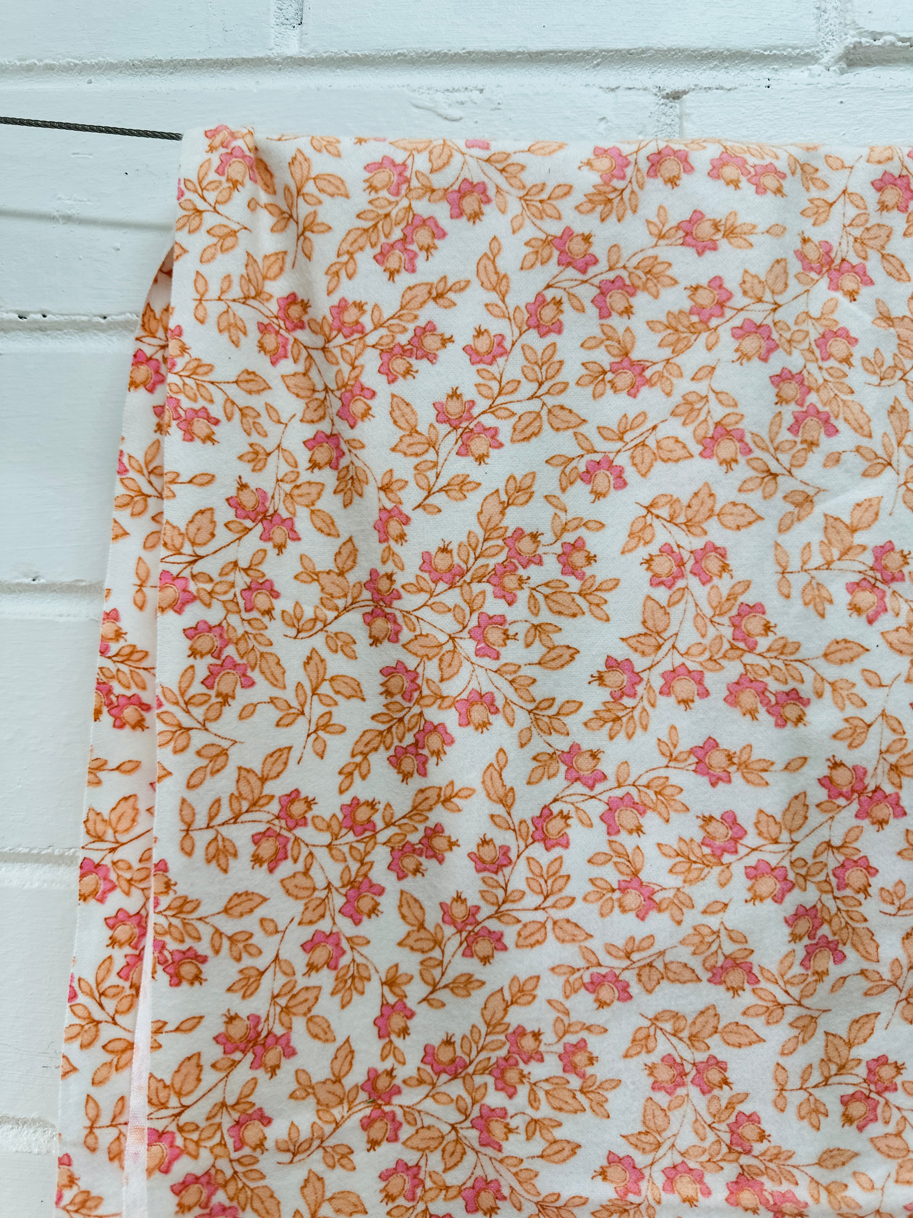 240cms Muted Vintage Apricot Brushed Cotton Fabric