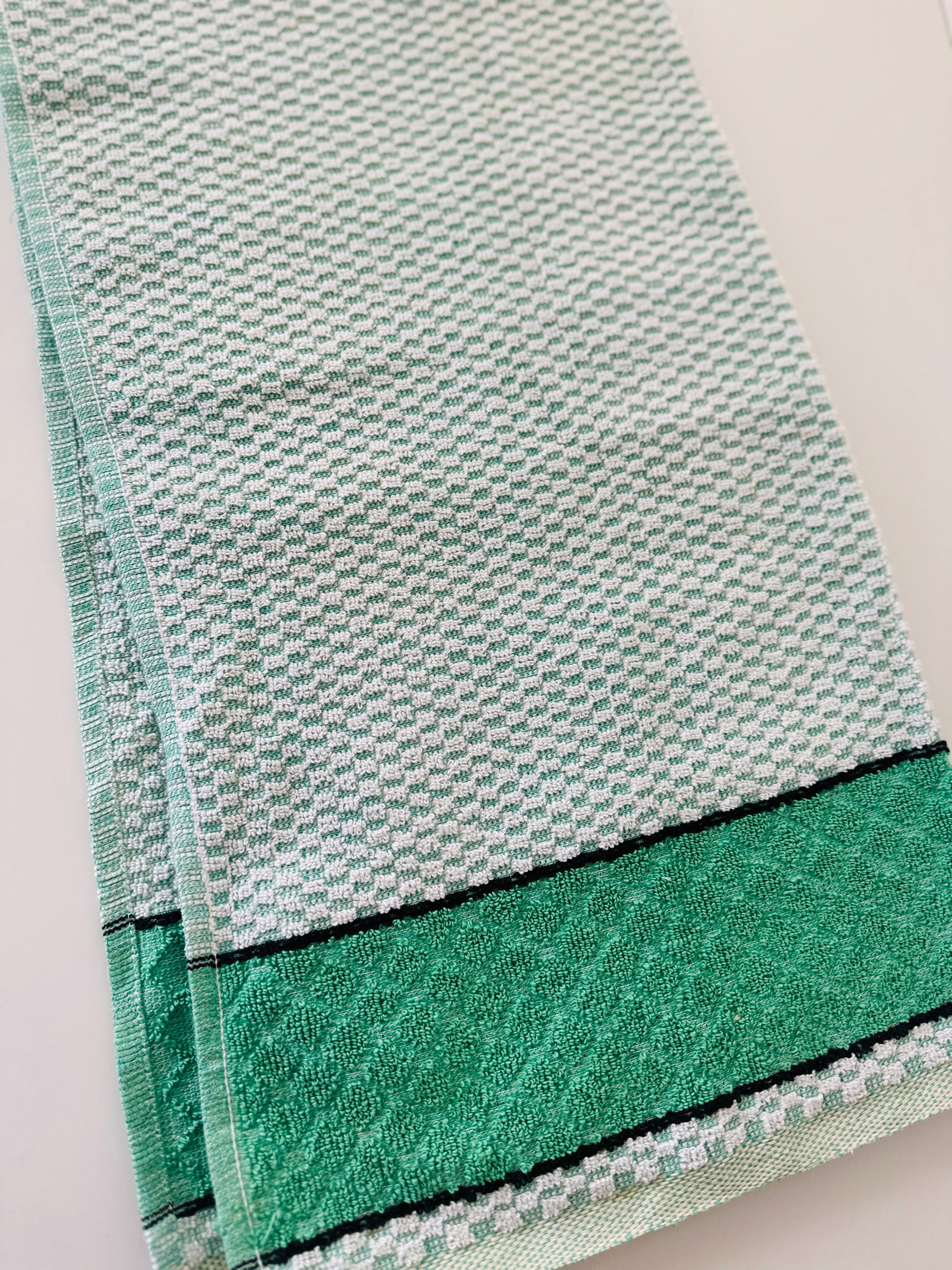Vintage UNUSED Bath Towel GREEN