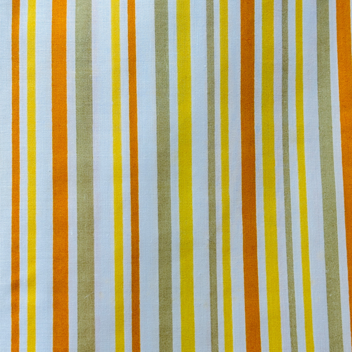 245cms UNUSED Crisp Cotton Orange Striped Sheet