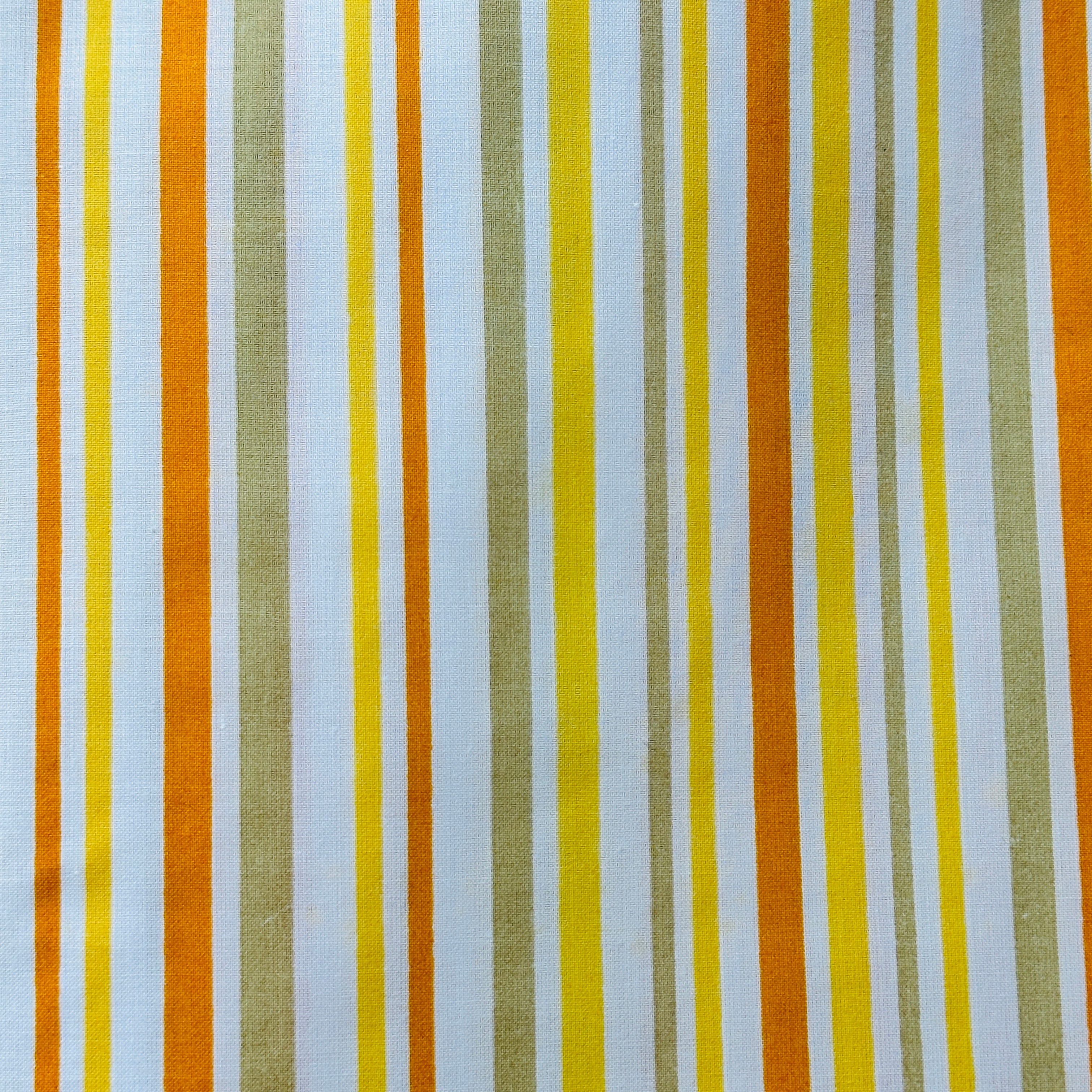 245cms UNUSED Crisp Cotton Orange Striped Sheet # 2
