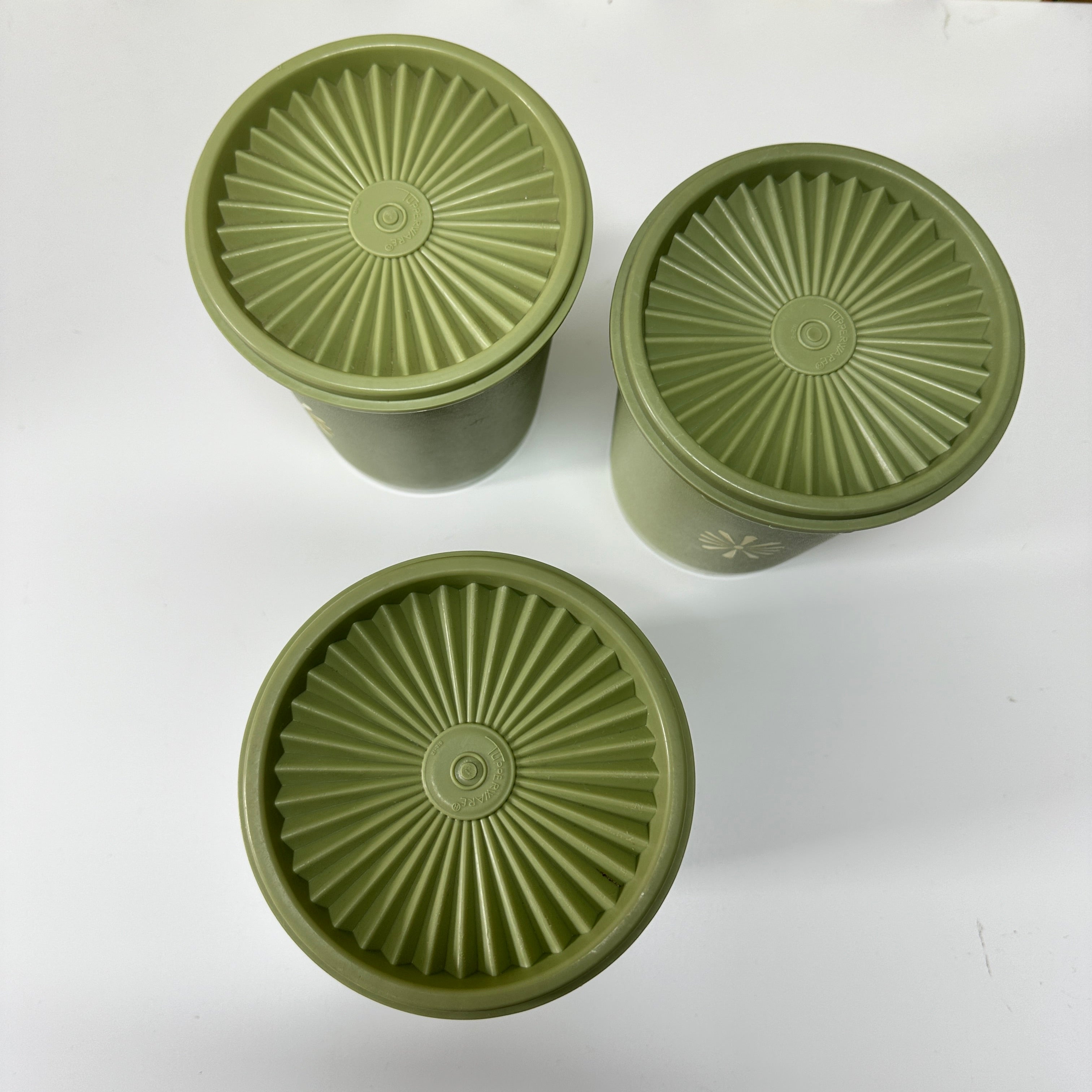 Sage Green Vintage TUPPERWARE Containers Set of THREE