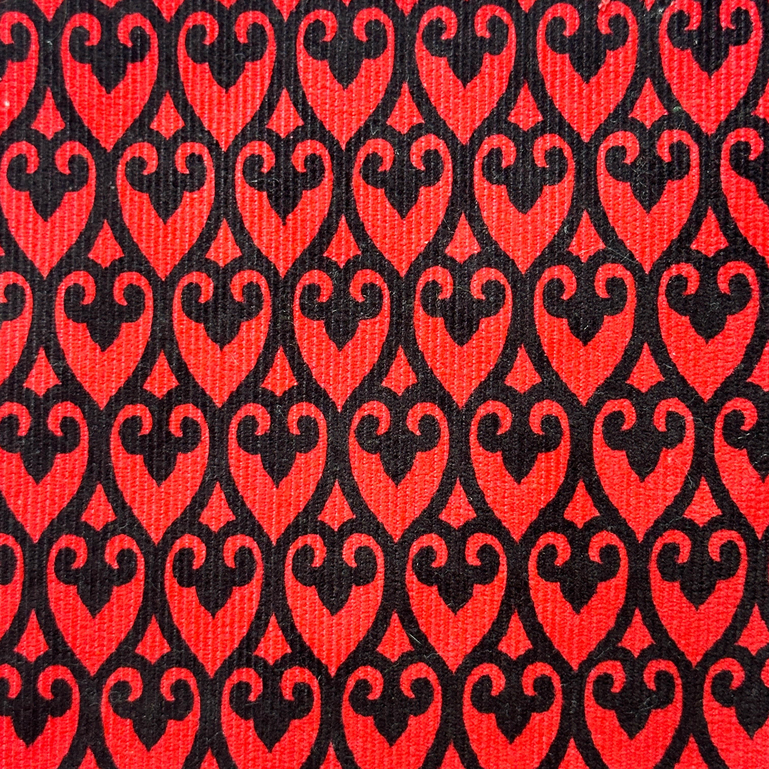 120cms Beautiful Black & Red Cord Fabric