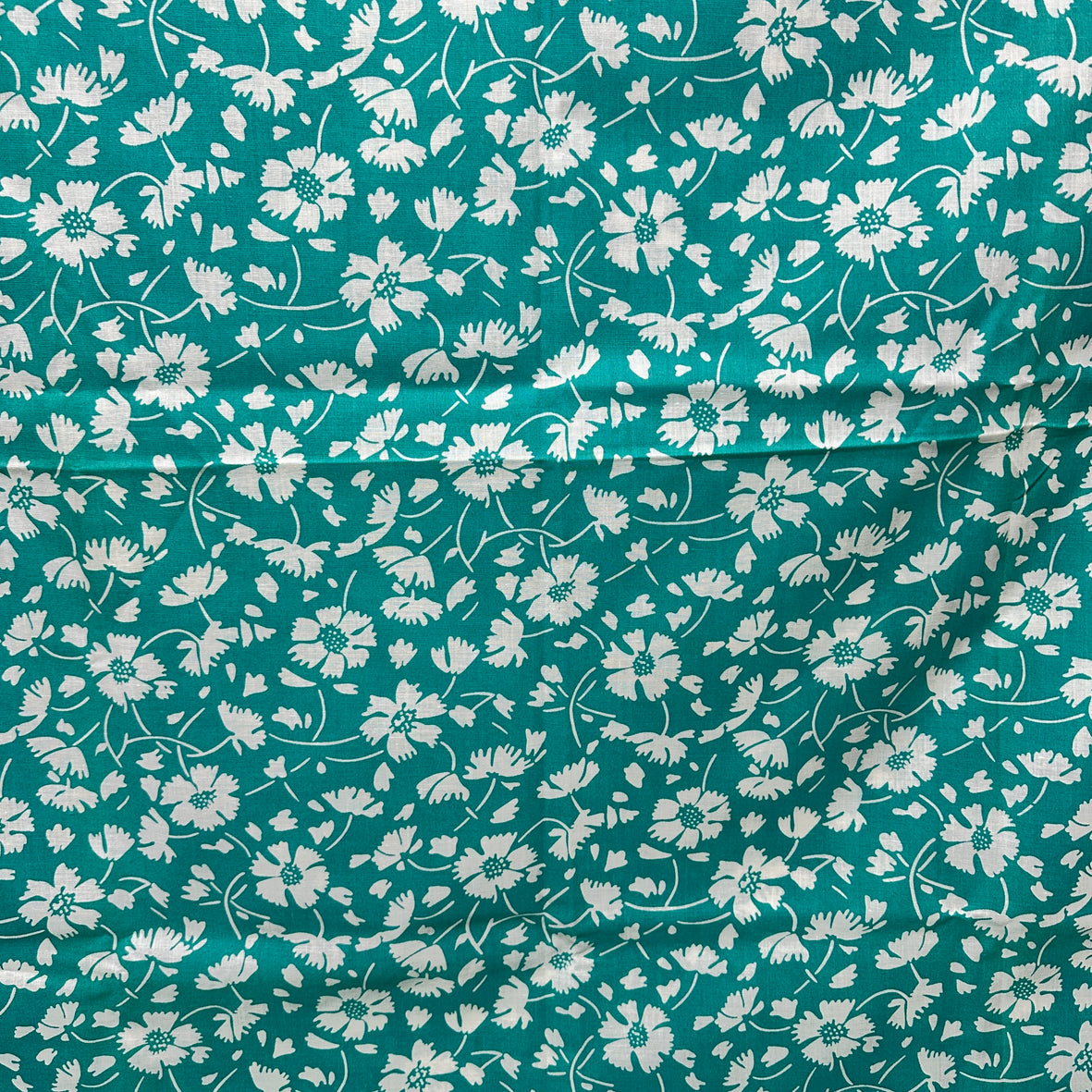 200cms Pretty Greens Floral Fabric