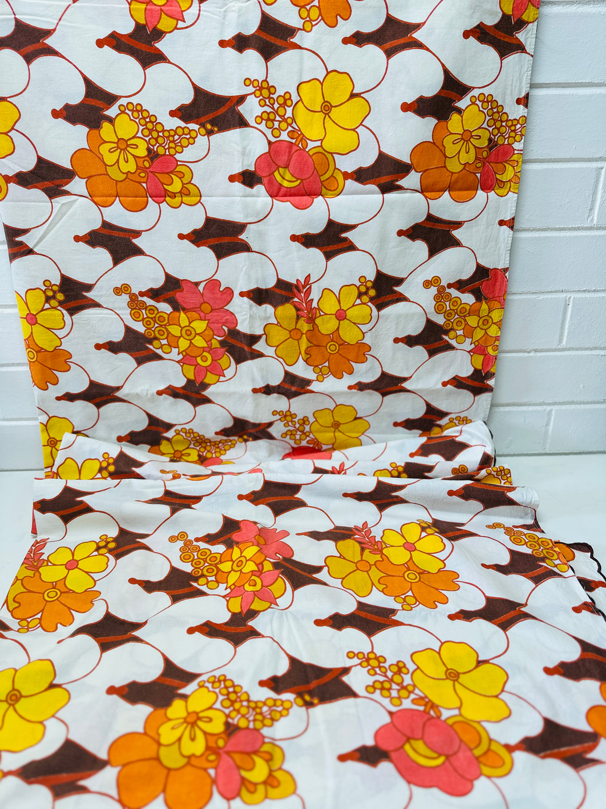 240cms Cool Vintage Cotton Sheet Fabric