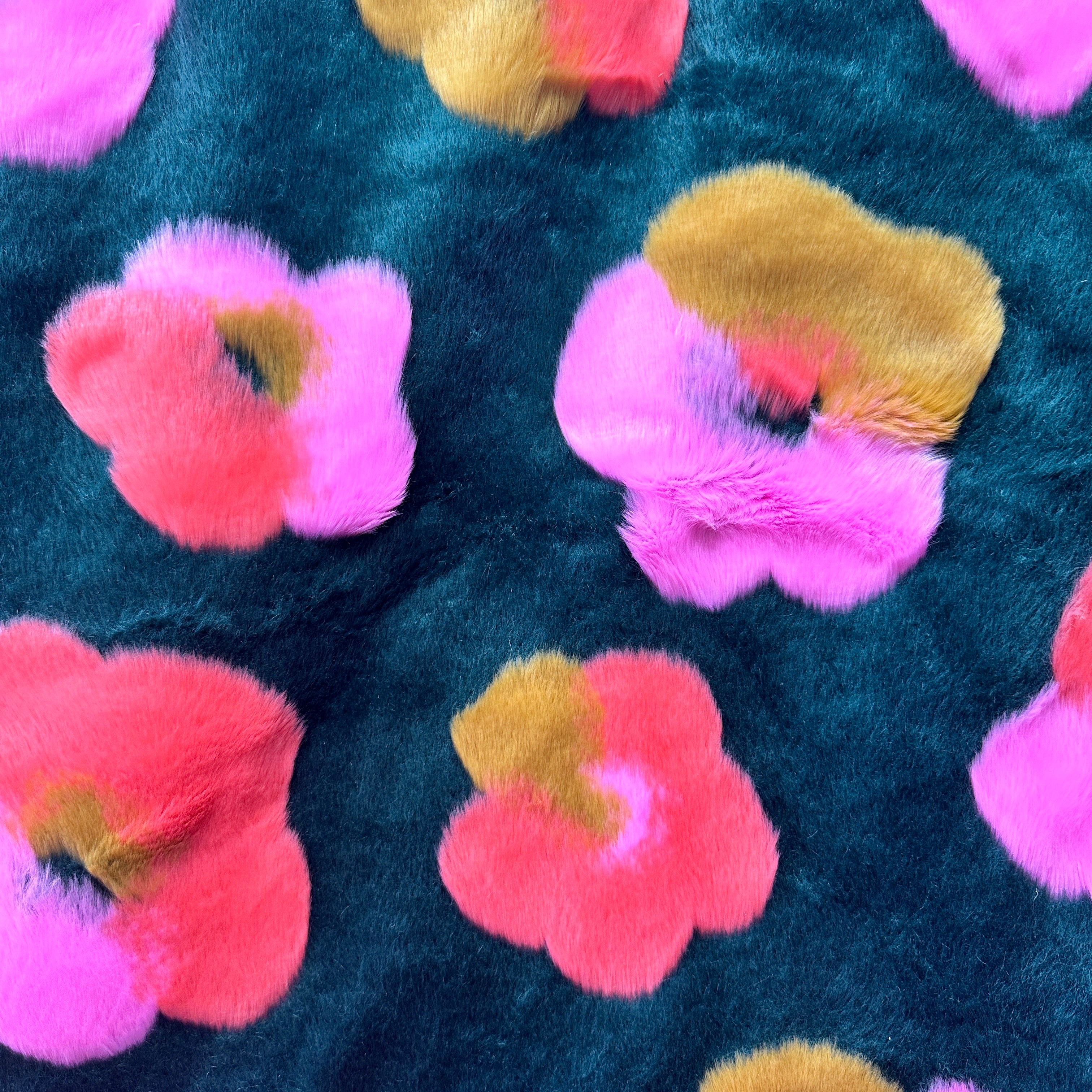 160cms FAUX Fur Fabric Bright & Loud MODERN