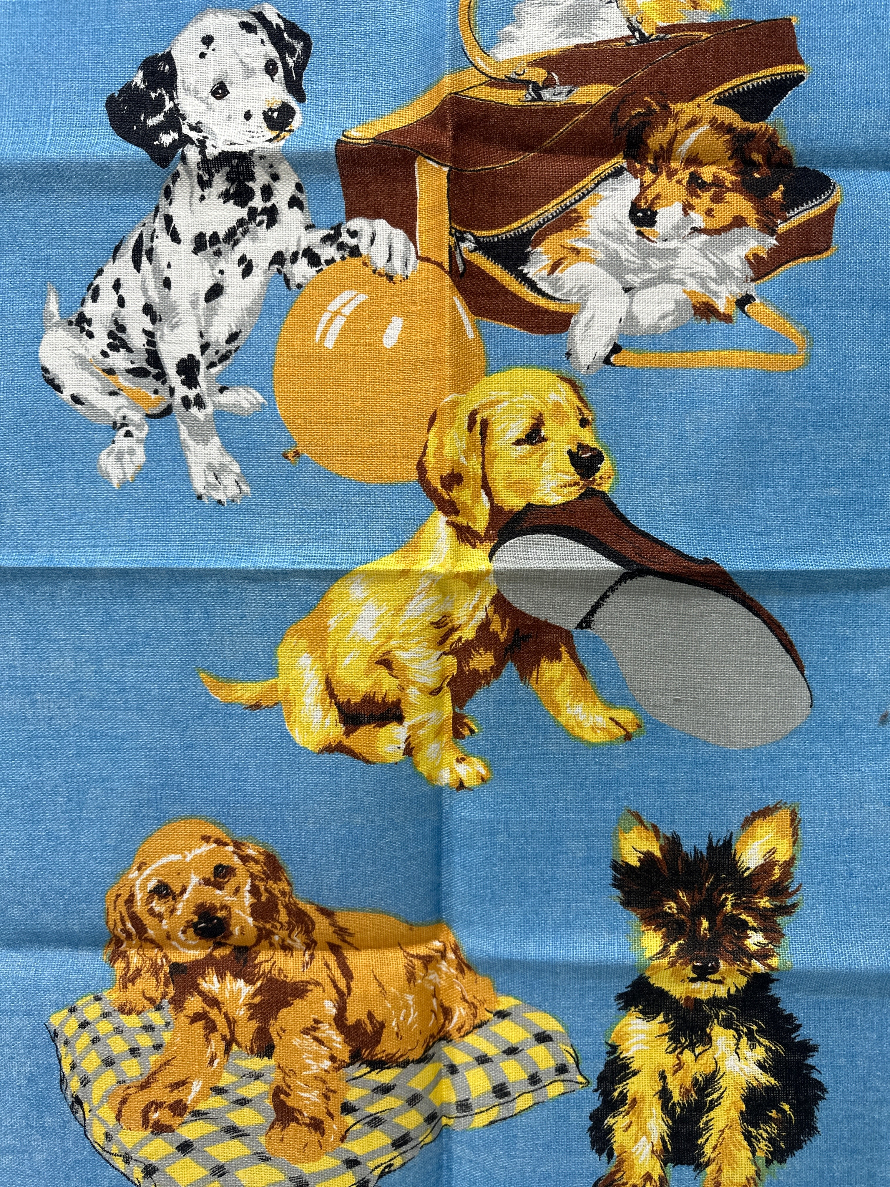 UNUSED Guide Dogs Collectable Tea Towel Blue