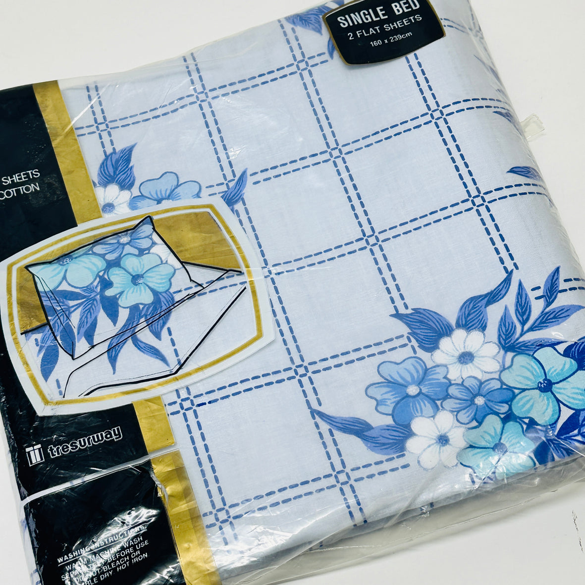 239cms Single Bed Flat Sheet Cotton ONE