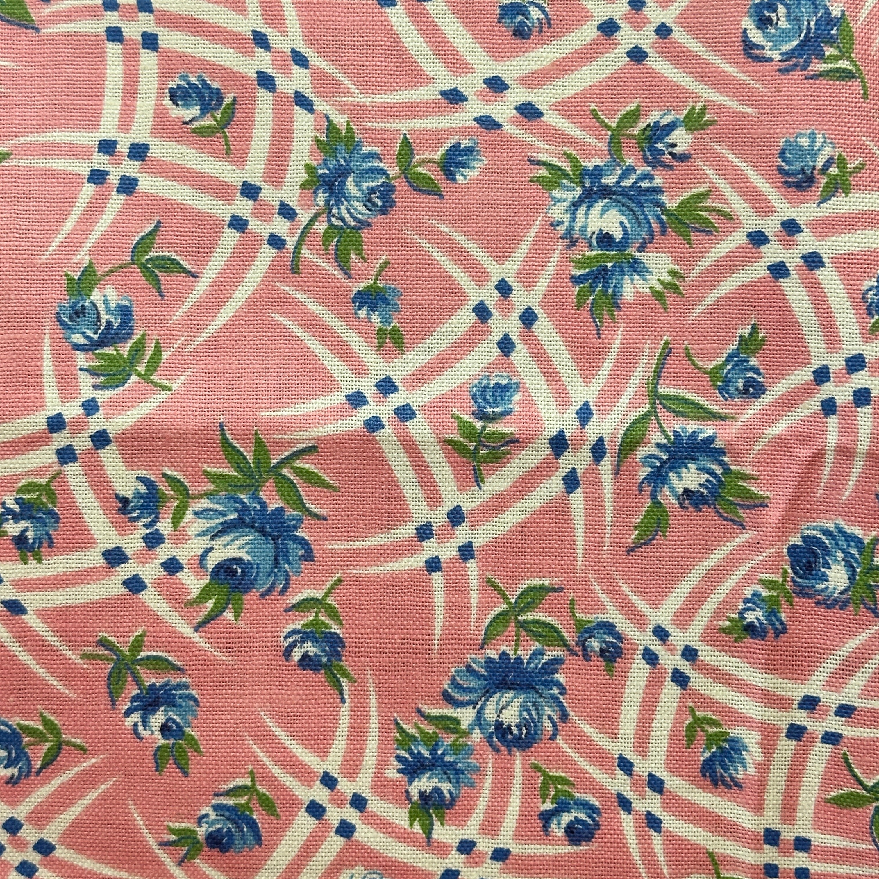 150cms Beautiful VINTAGE Cotton Pink Fabric