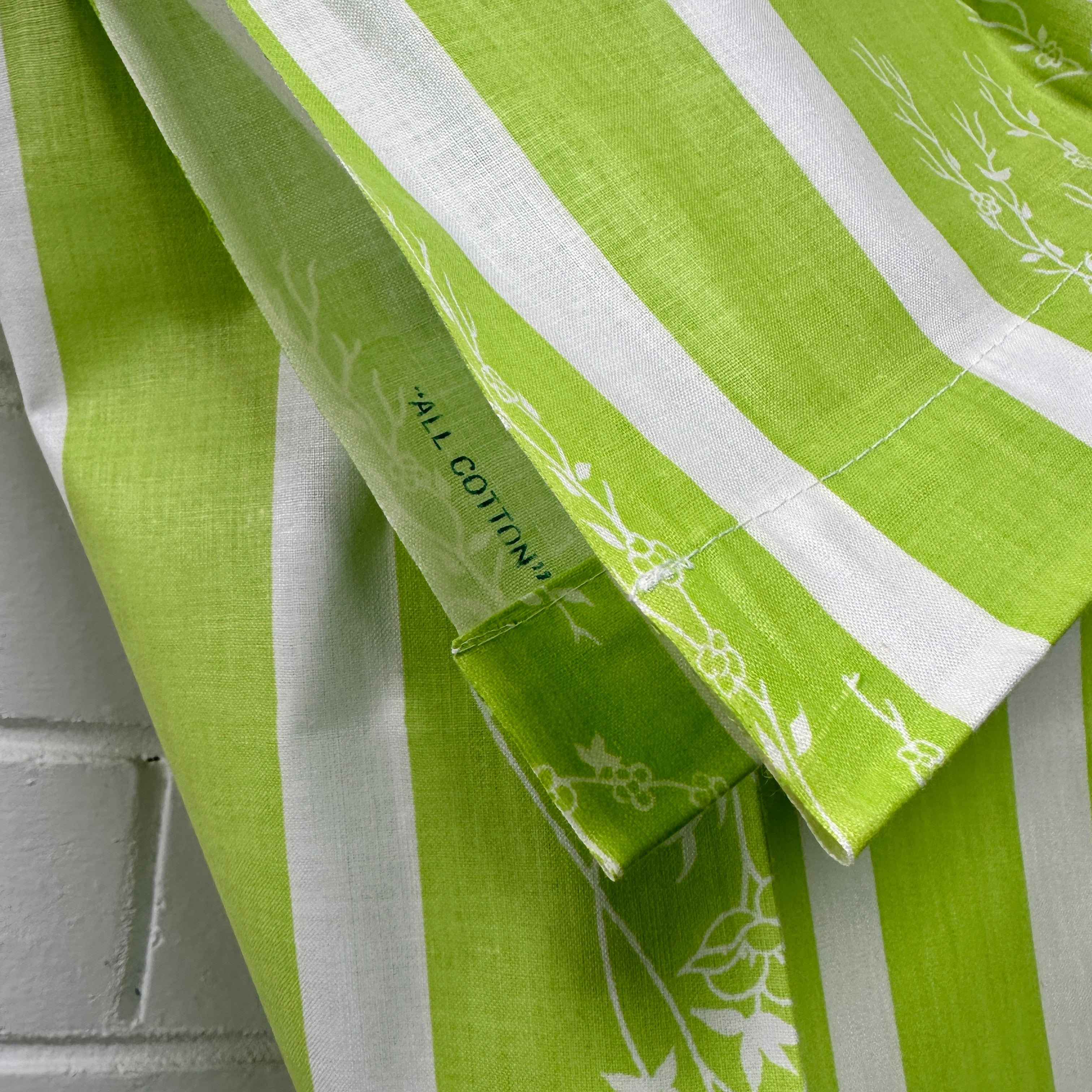 250cms UNUSED All Cotton Sheet Fabric Lime