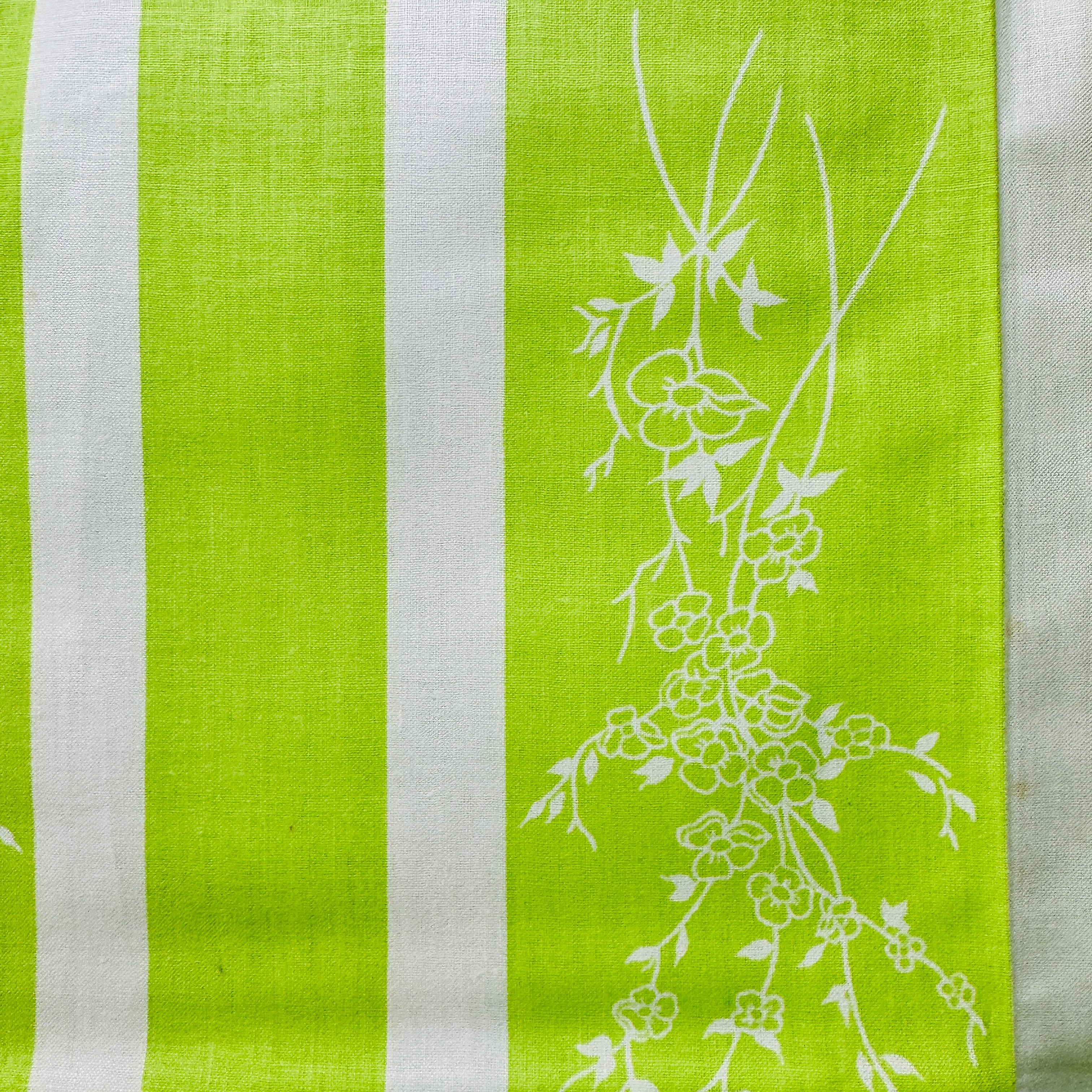 250cms UNUSED All Cotton Sheet Fabric Lime