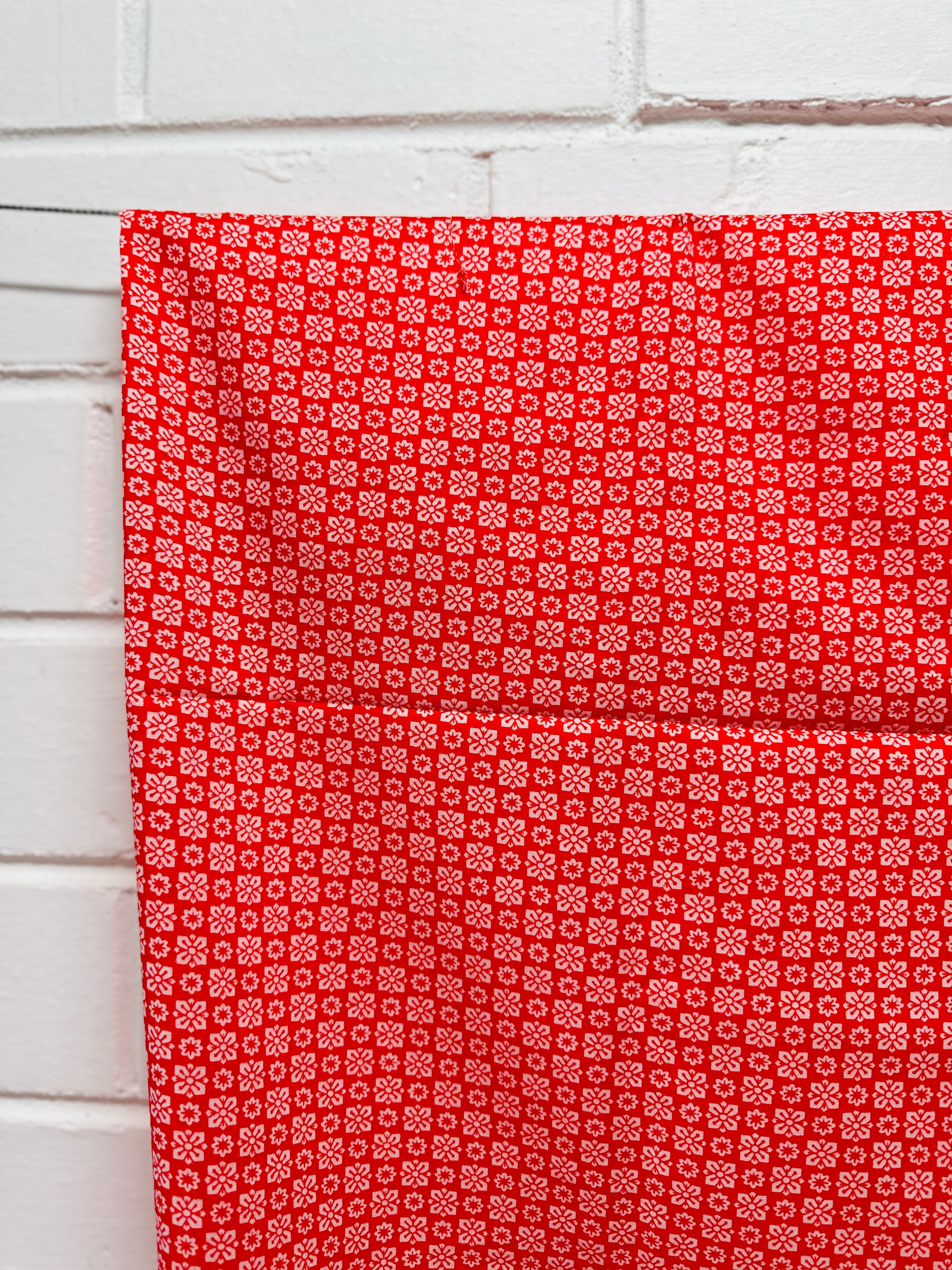 280cms Light Weight Vintage Cotton Fabric RED