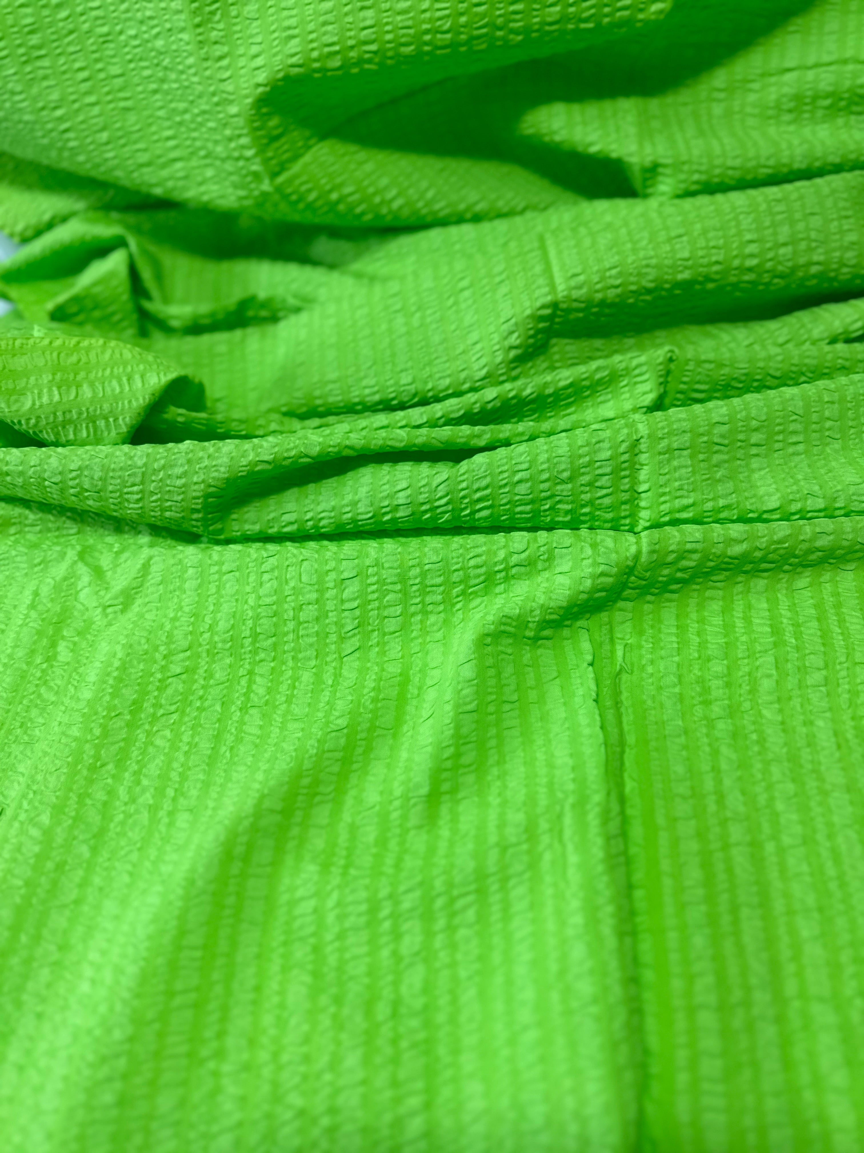 260cms Bright Green Vintage Fabric
