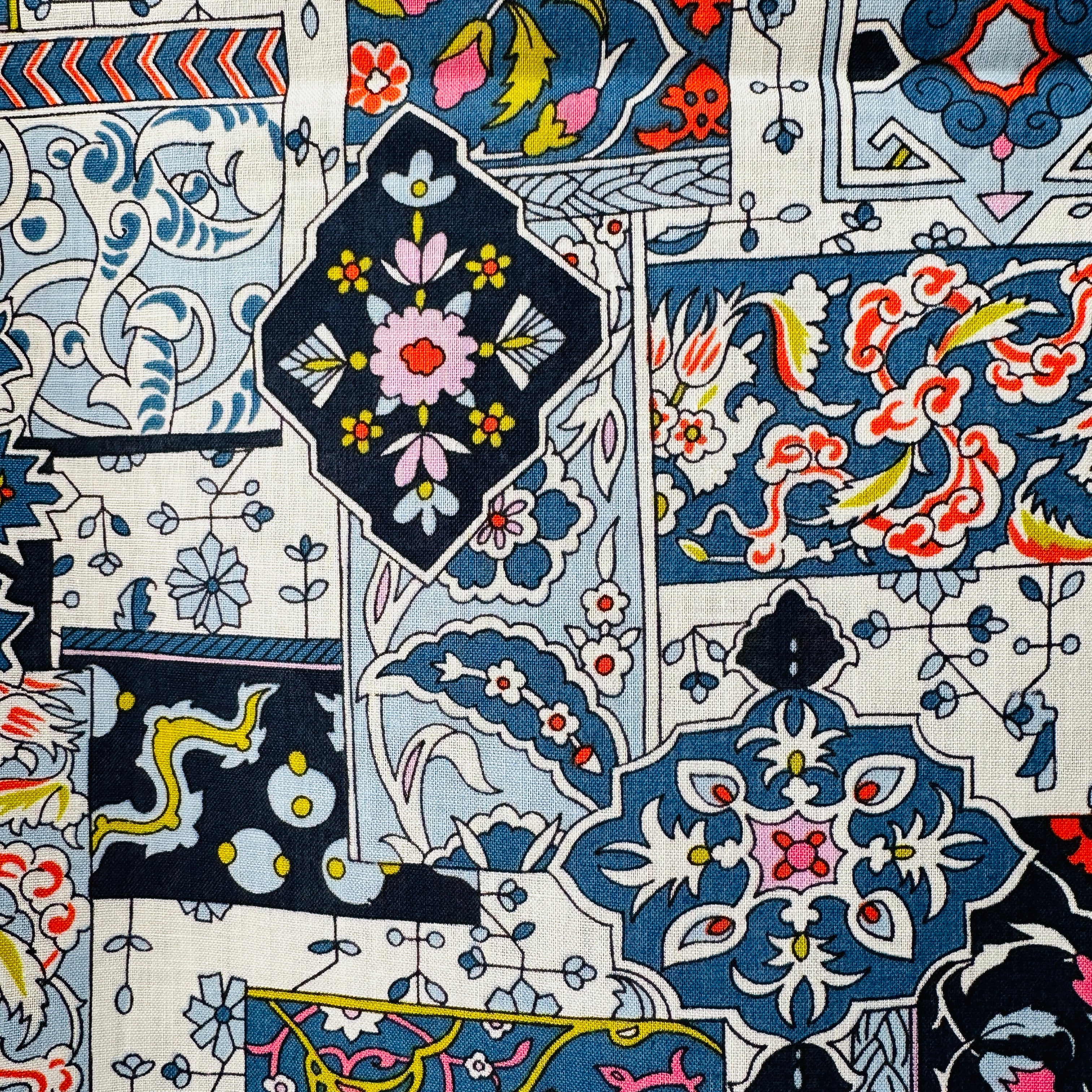 300cms Adorable Blues Floral MODERN Fabric