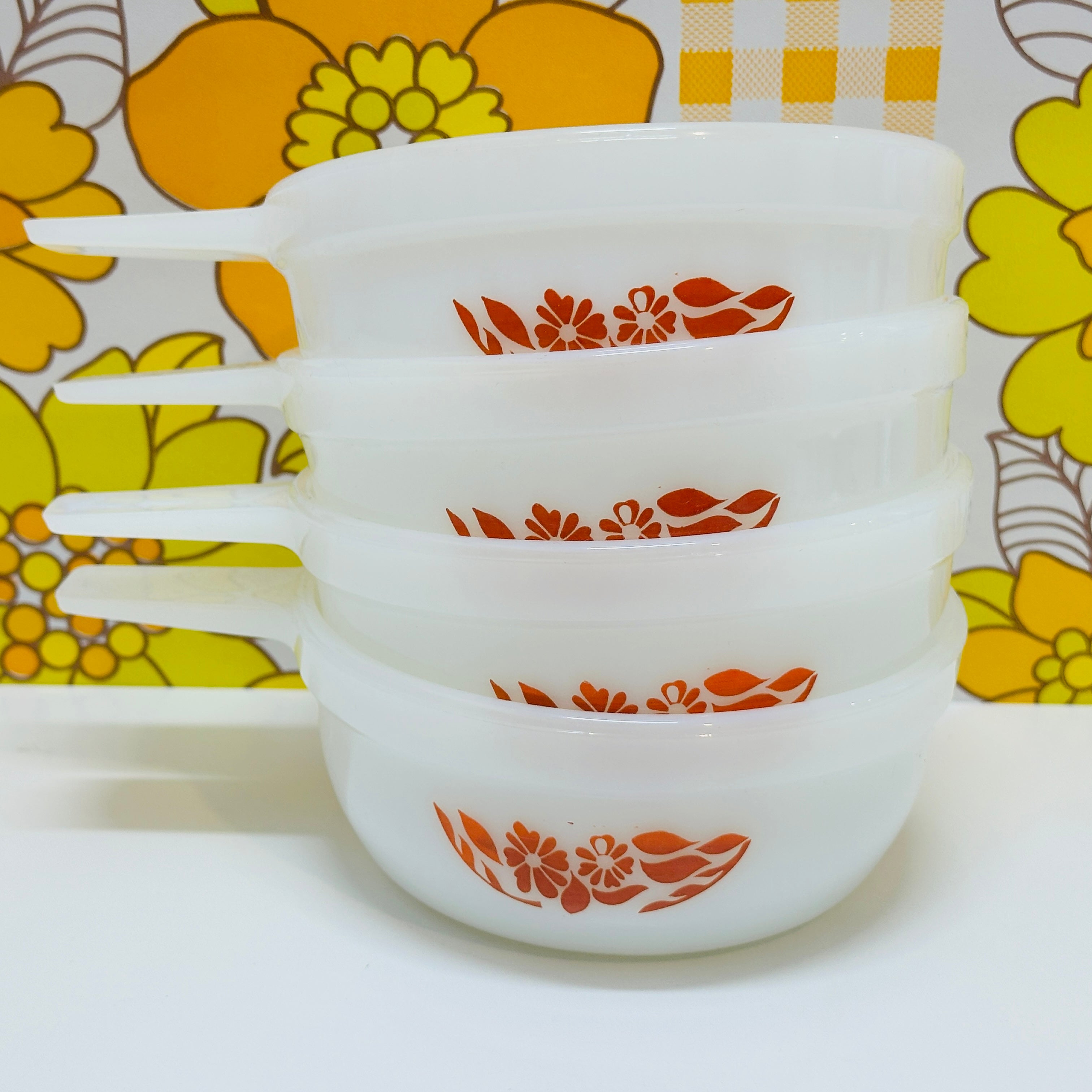 Set of Four Vintage PYREX Ramekins