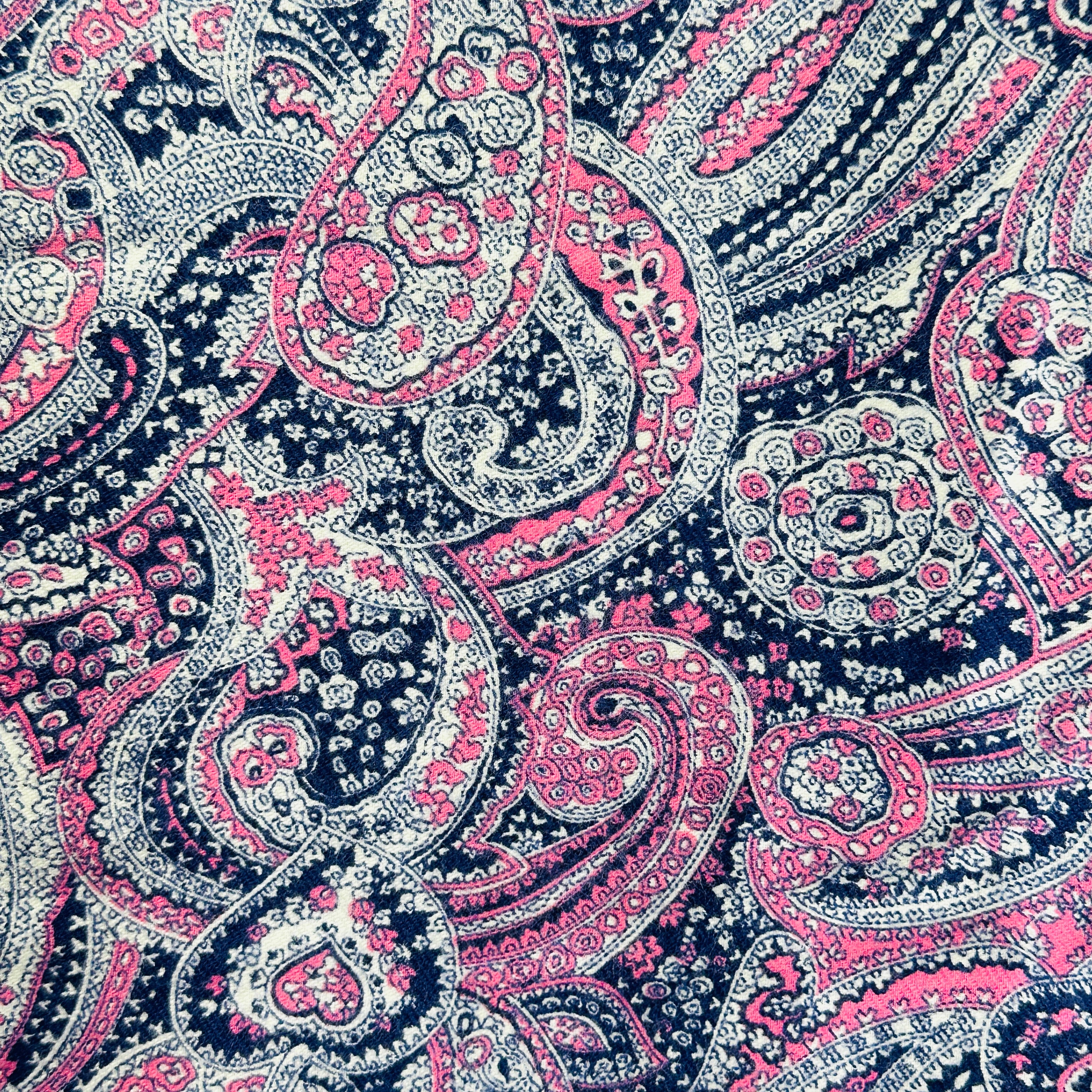 150cms Vintage MYER Brushed Cotton Paisley Fabric
