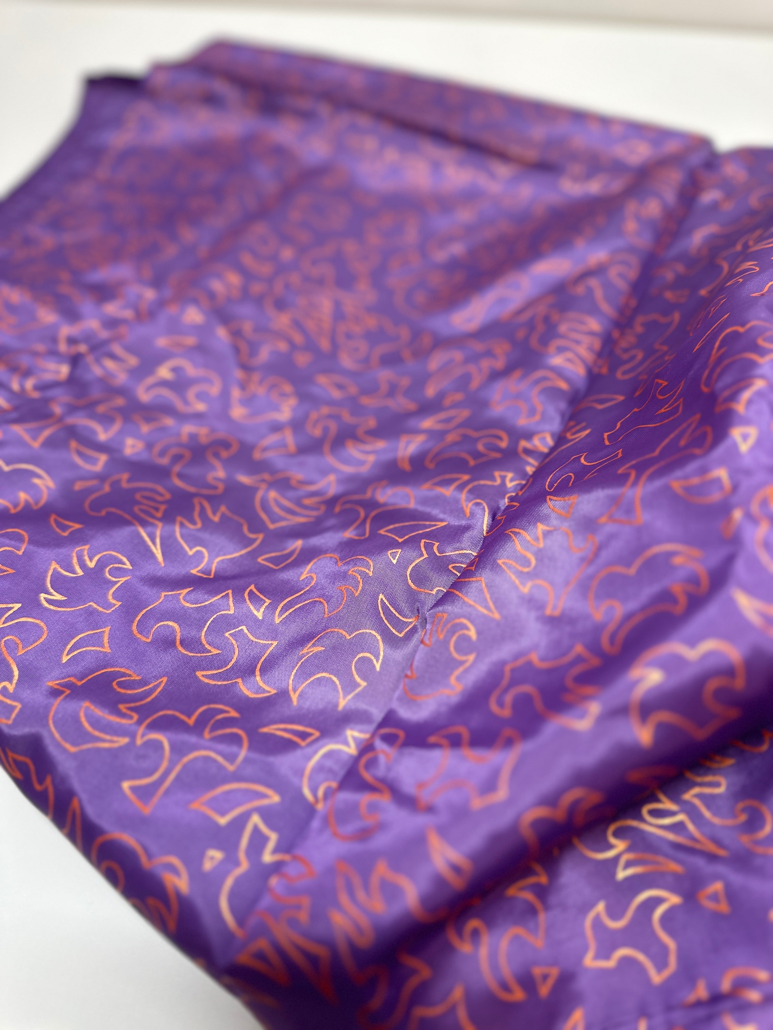 320cms Wonderful Silky Bright Purple Fabric