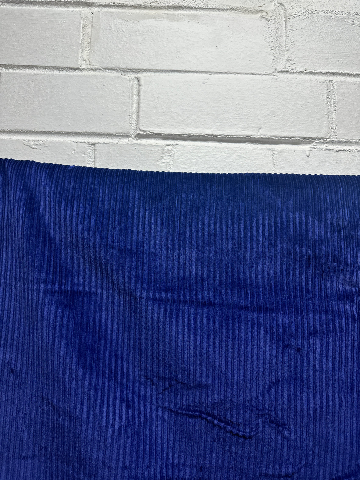 450cms Large Lot of Navy Blue Cord Fabric