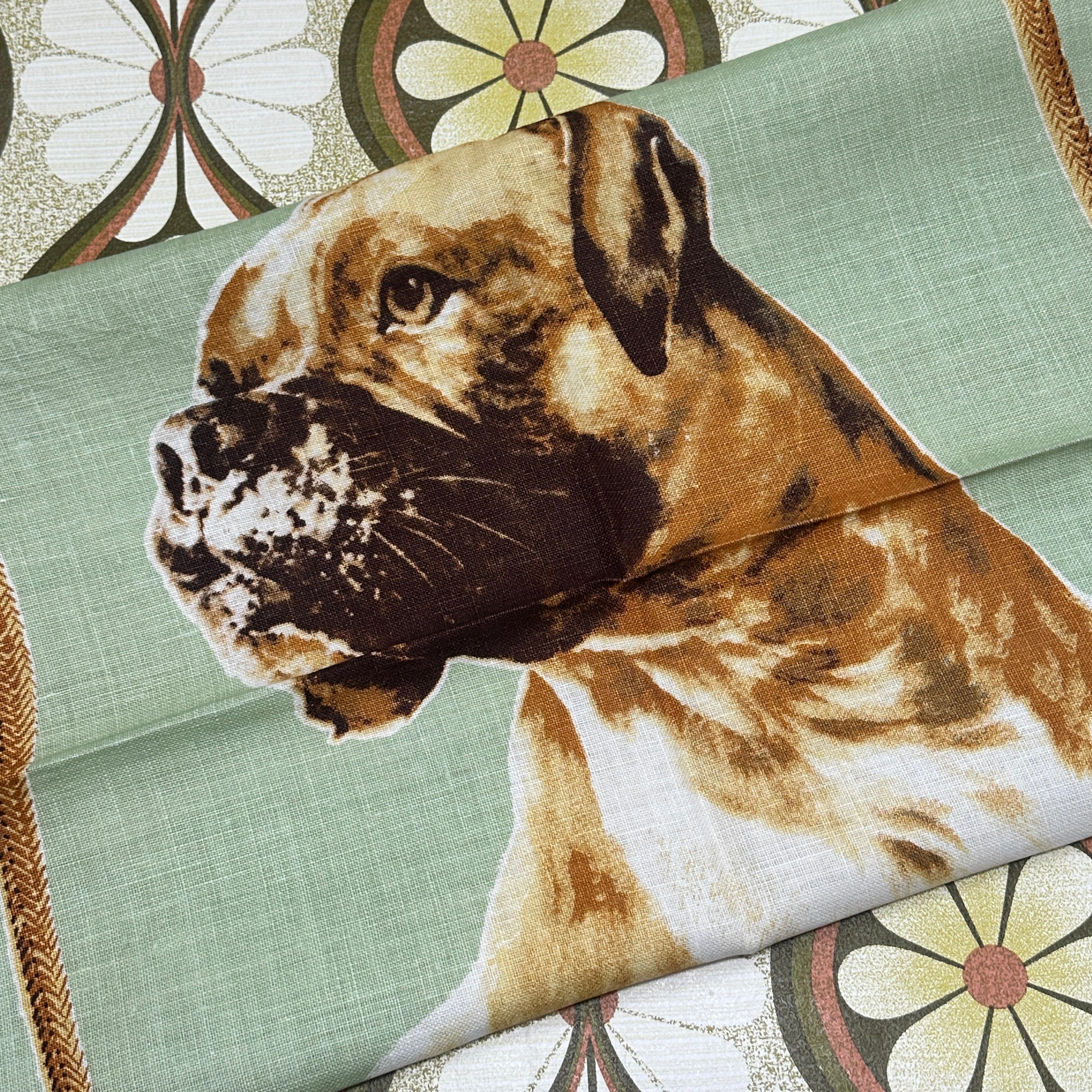 ULSTER Vintage Linen Tea Towel DOG