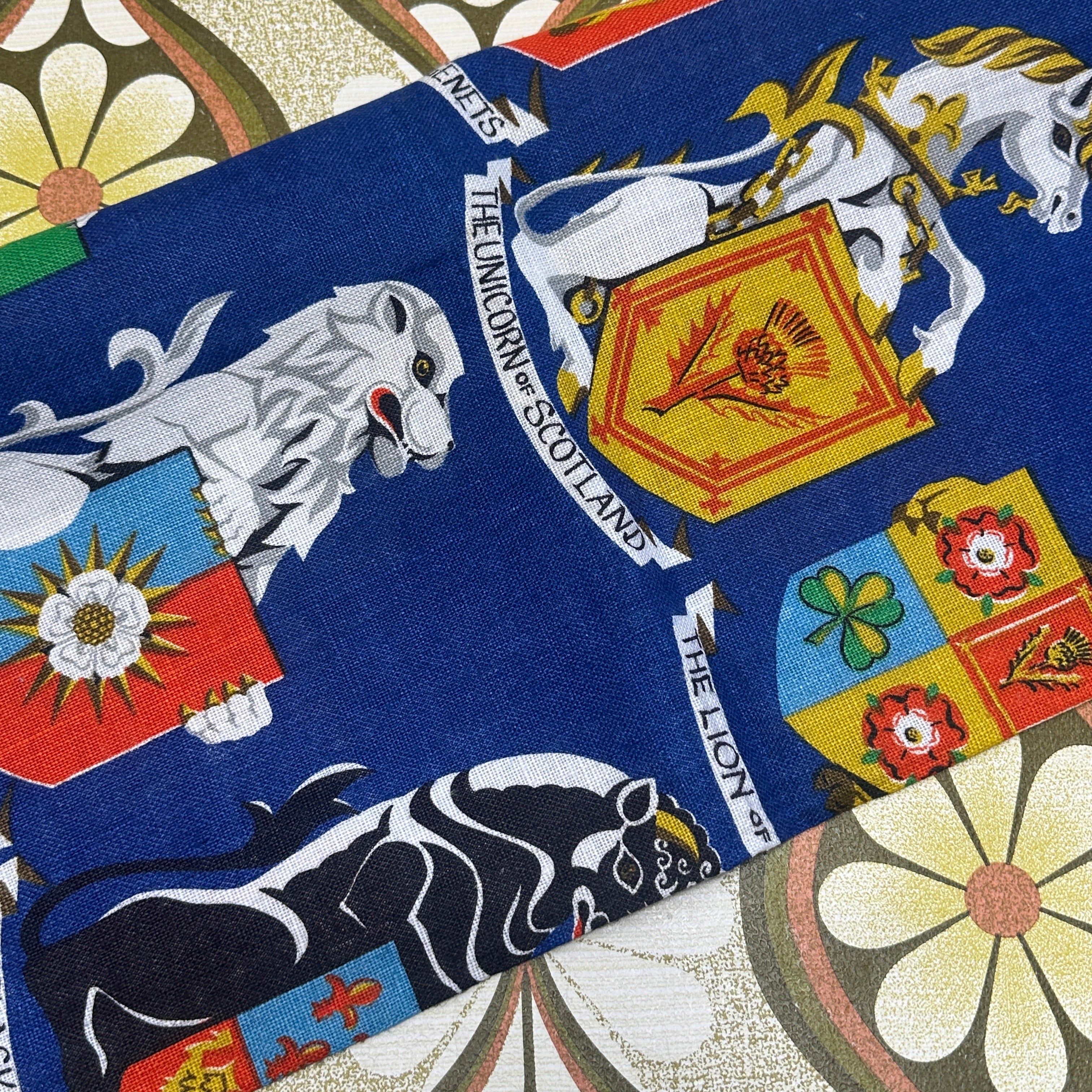 ULSTER The Queens Beasts Vintage Tea Towel Unused