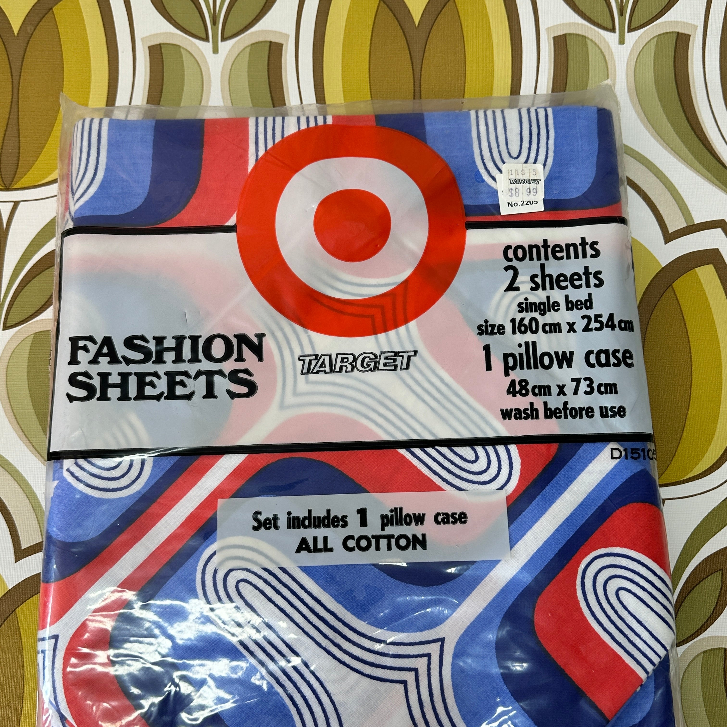 All Cotton BRAND NEW Vintage Target Sheet Set RETRO