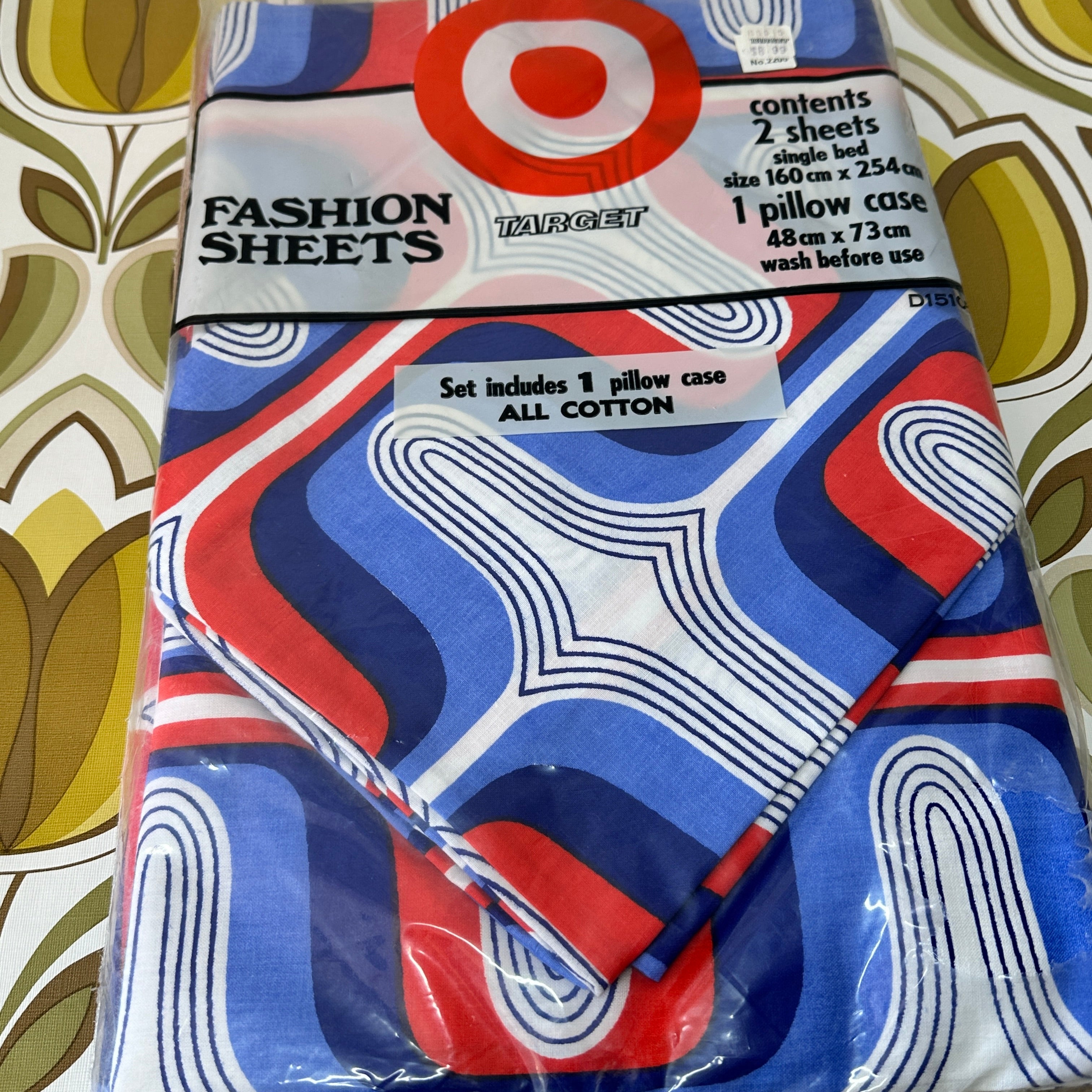 All Cotton BRAND NEW Vintage Target Sheet Set RETRO