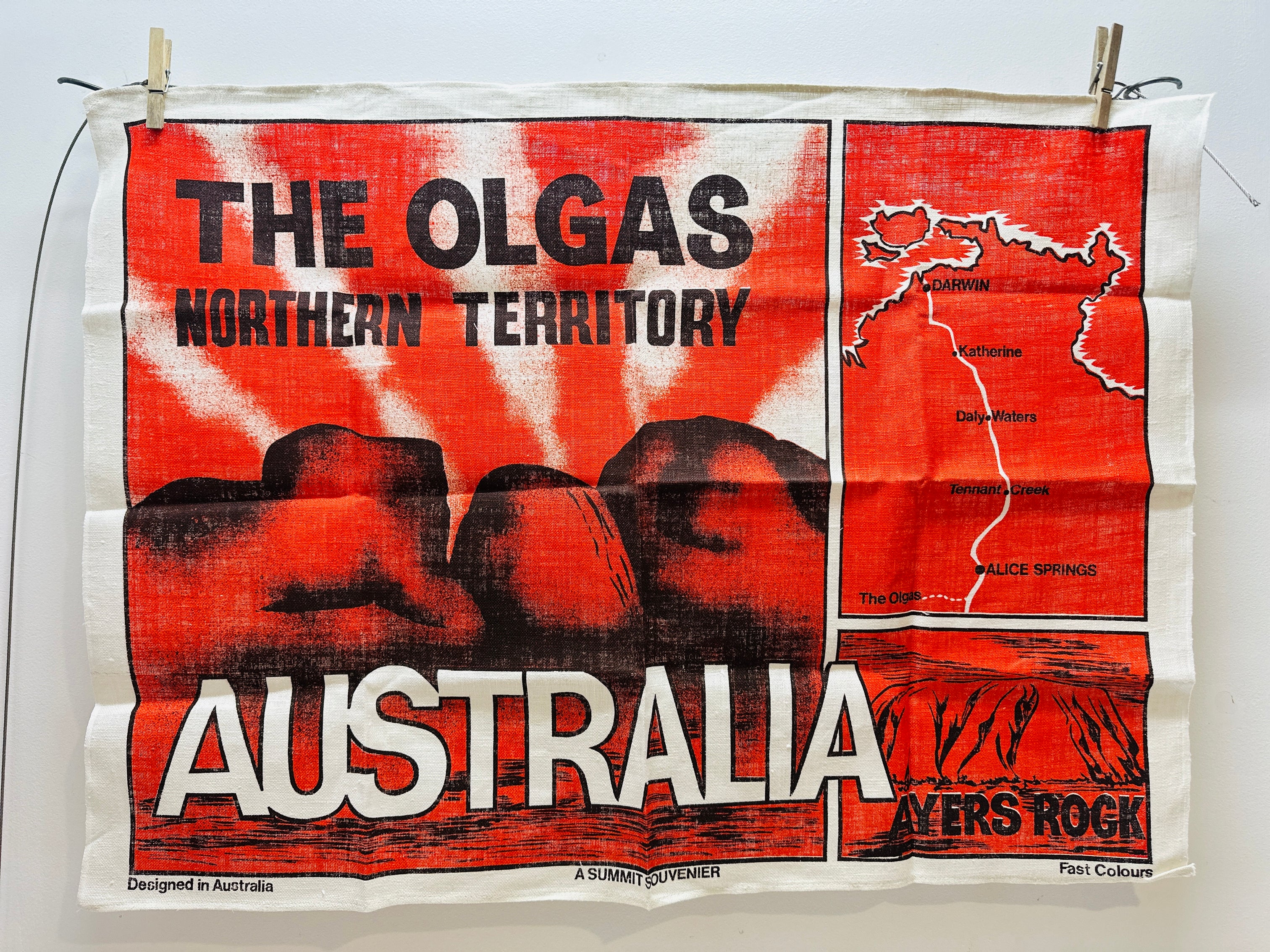 Australia Linen Tea Towel UNUSED Ayers Rock