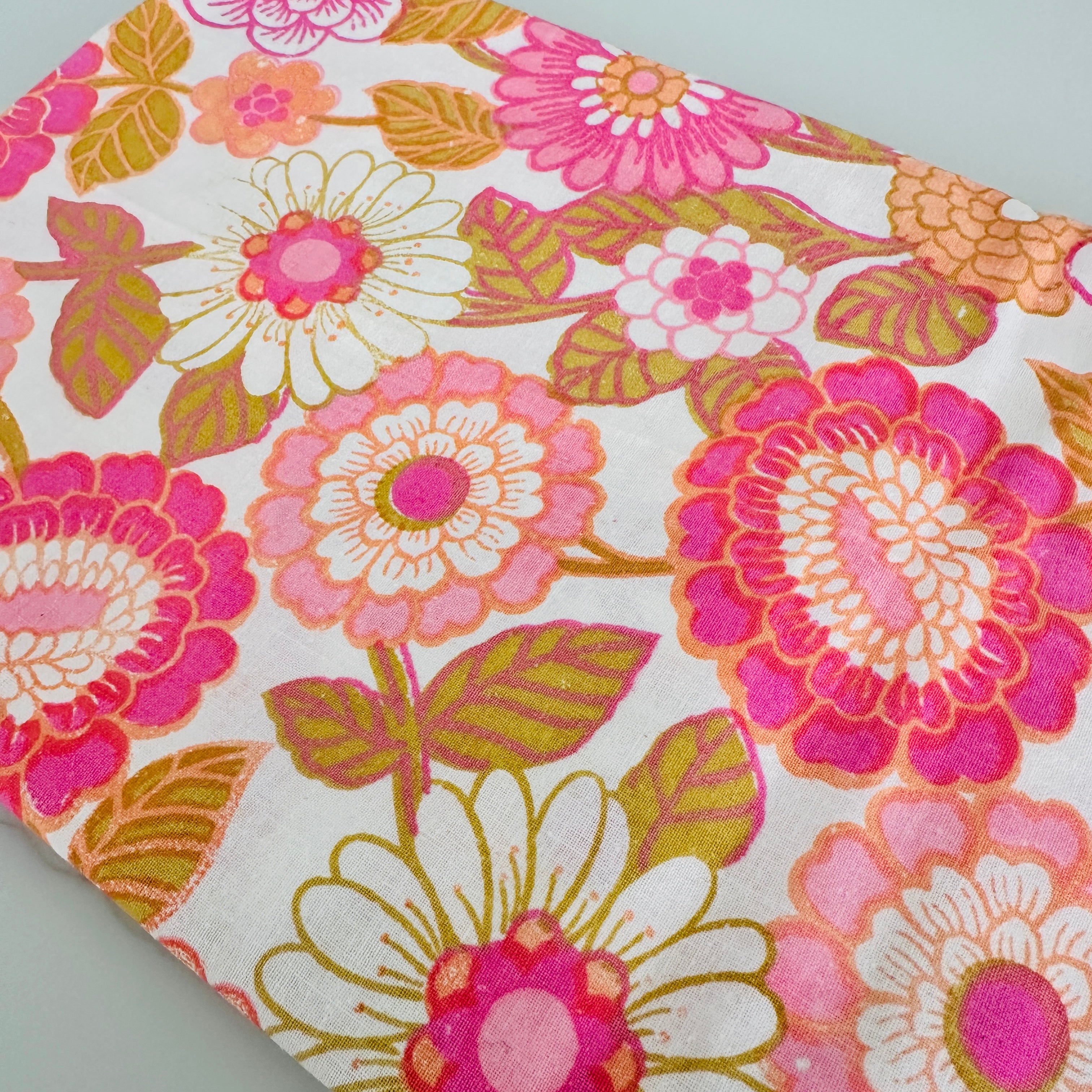 145cms Retro Pink Floral Fabric COTTON