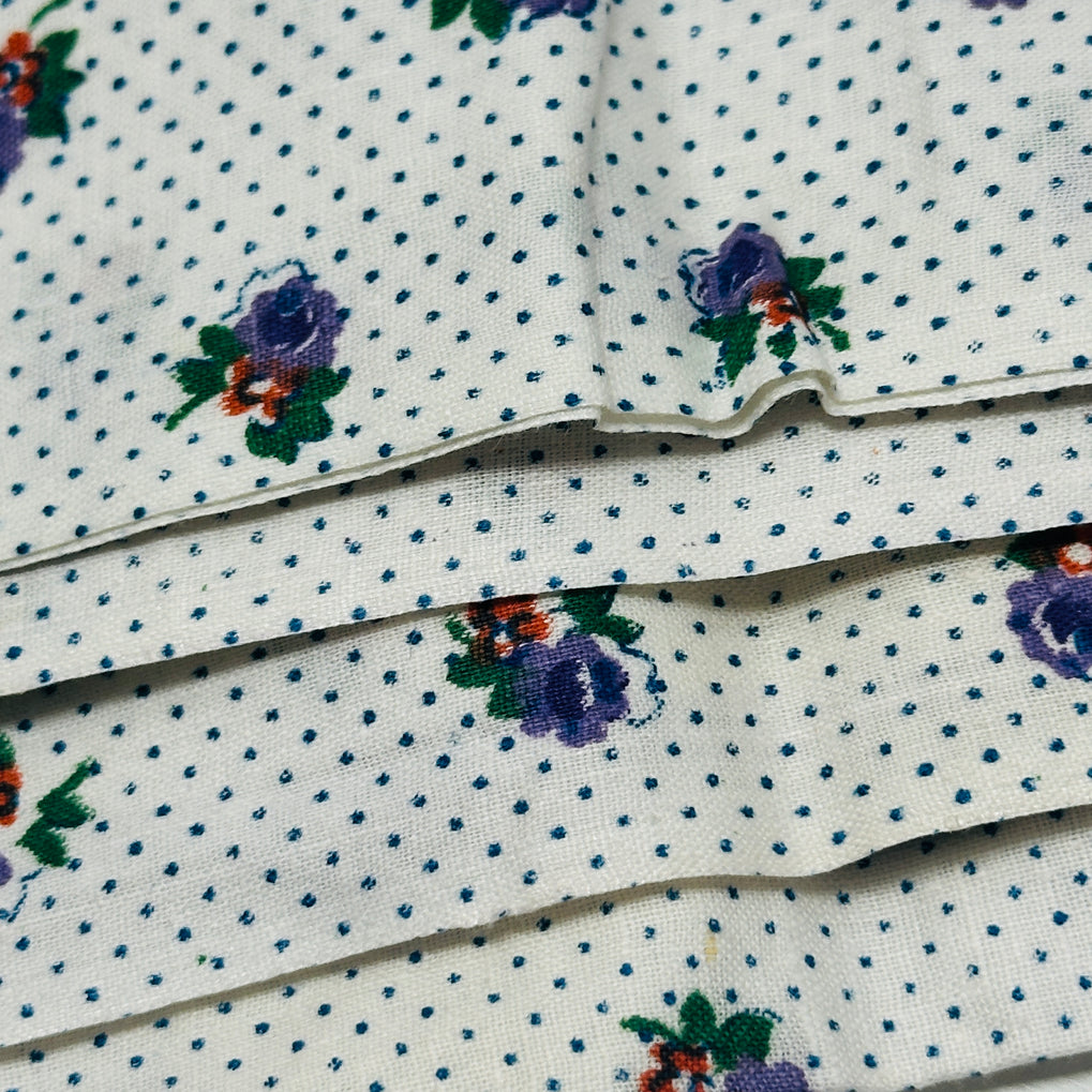 190cms Adorable Pretty Polka Dot Fabric VINTAGE