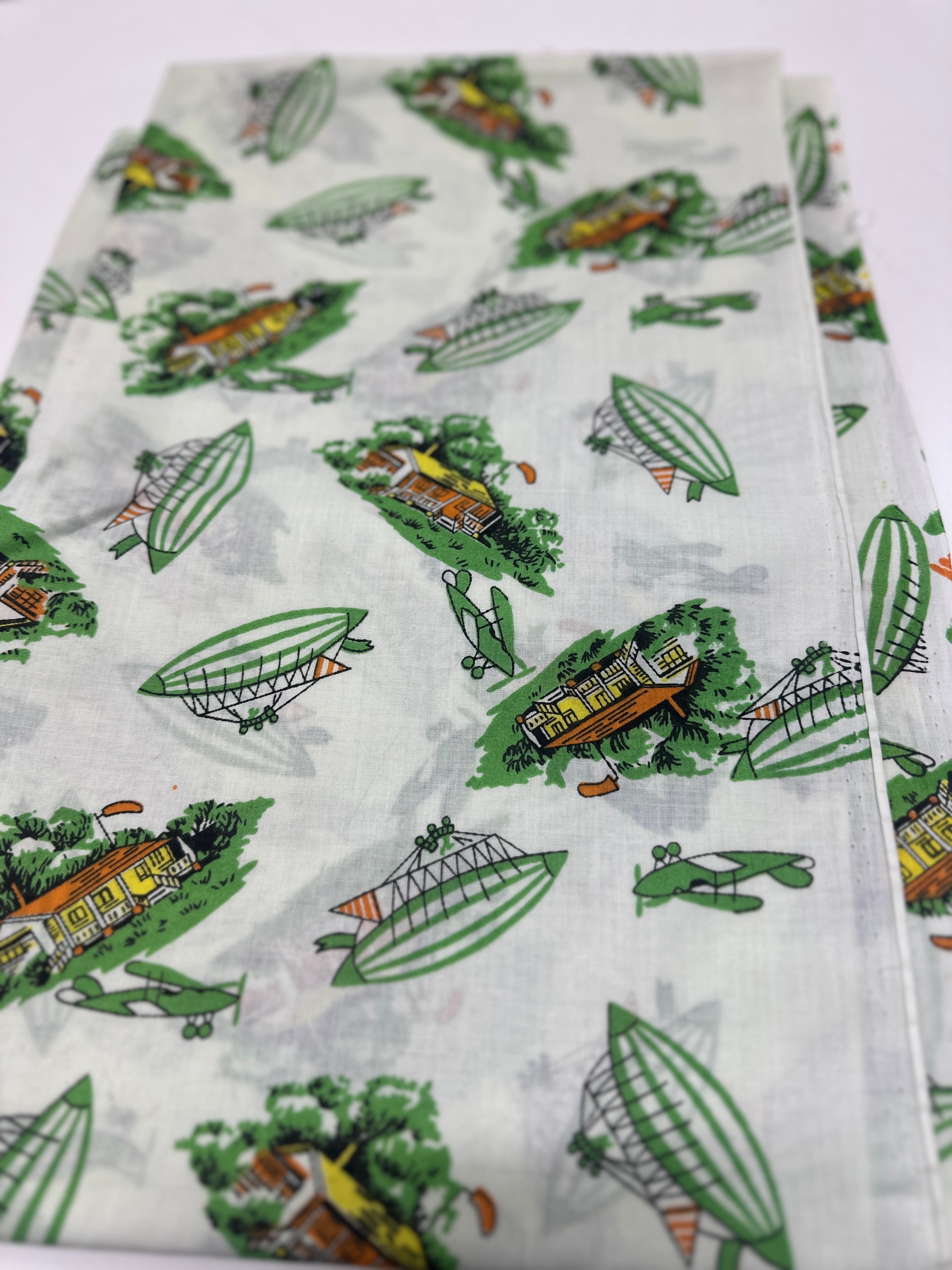 160cms Funky Green VIntage Fabric