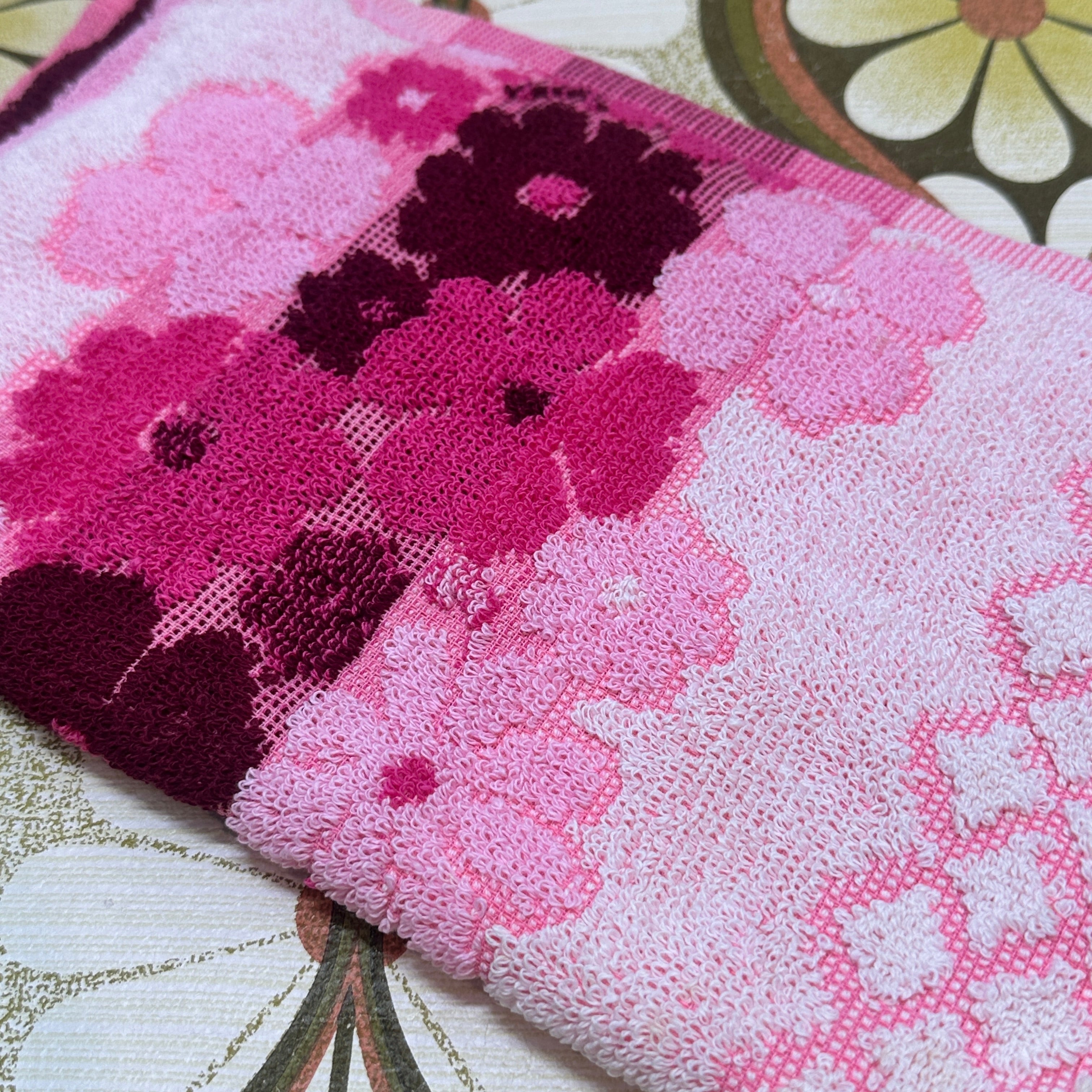 Unused FAB Vintage Cotton Hand Towel PINK