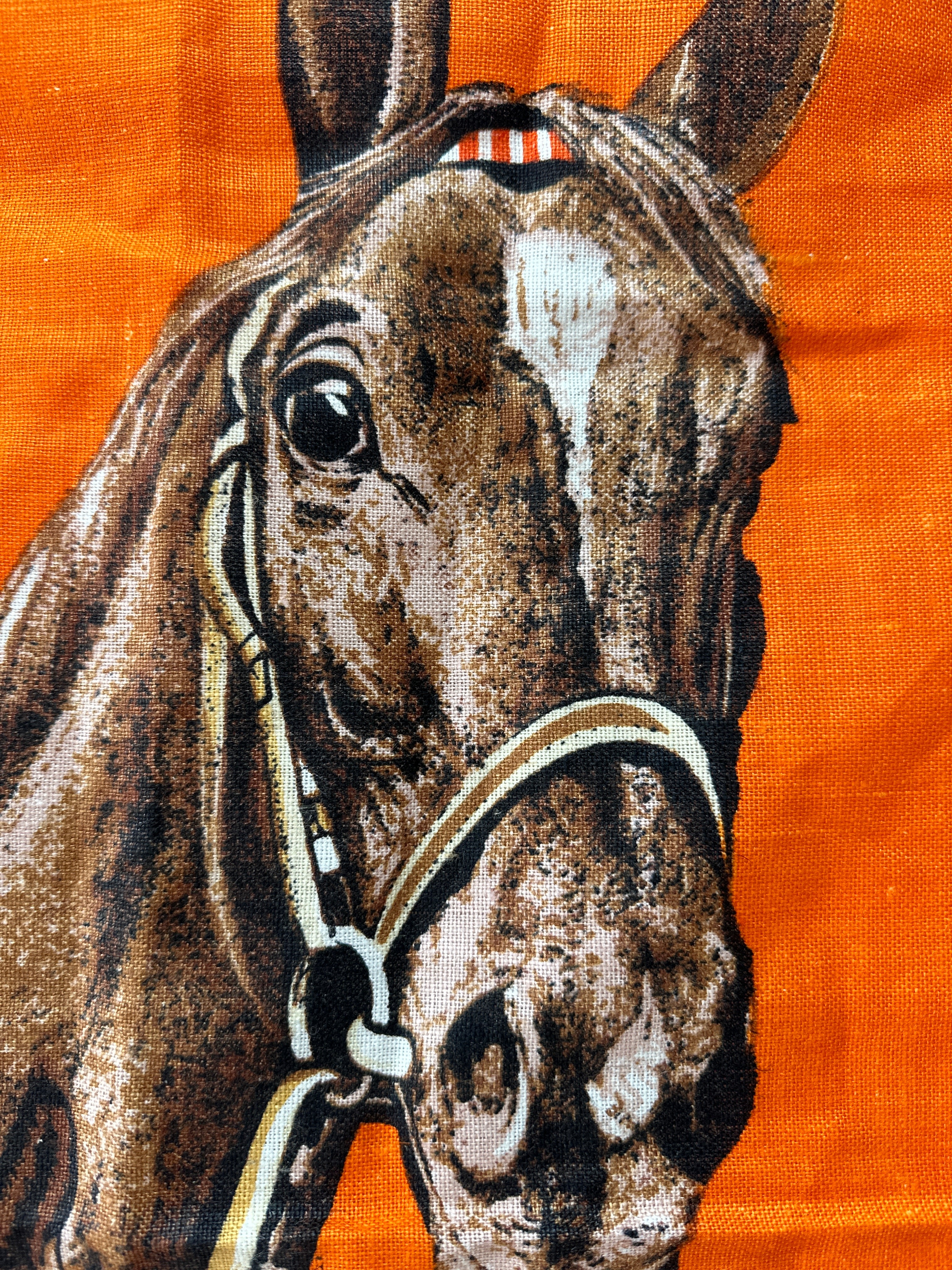 1979 Horse Linen UNUSED Tea Towel