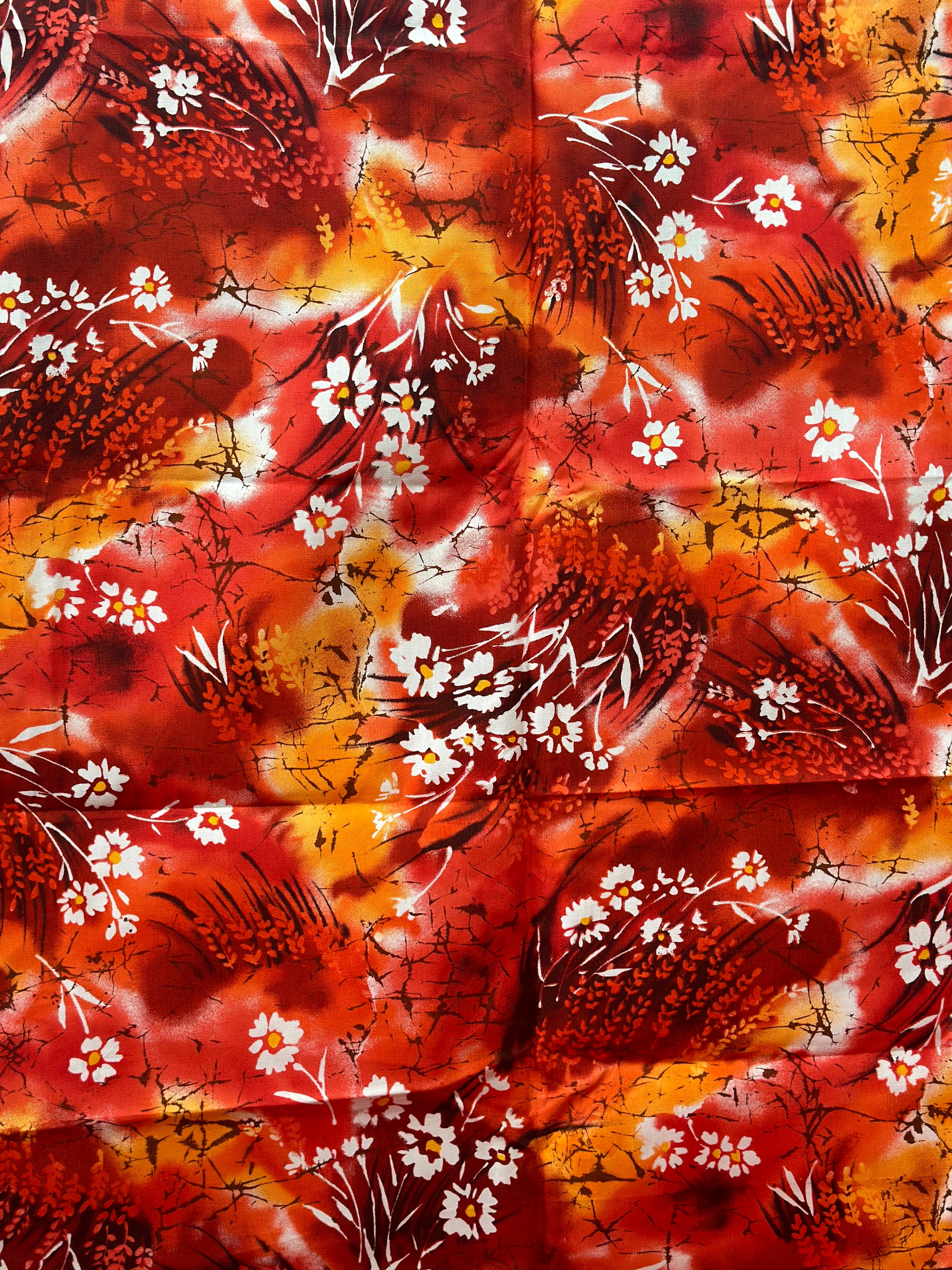300cms Cool Reds Floral Fabric