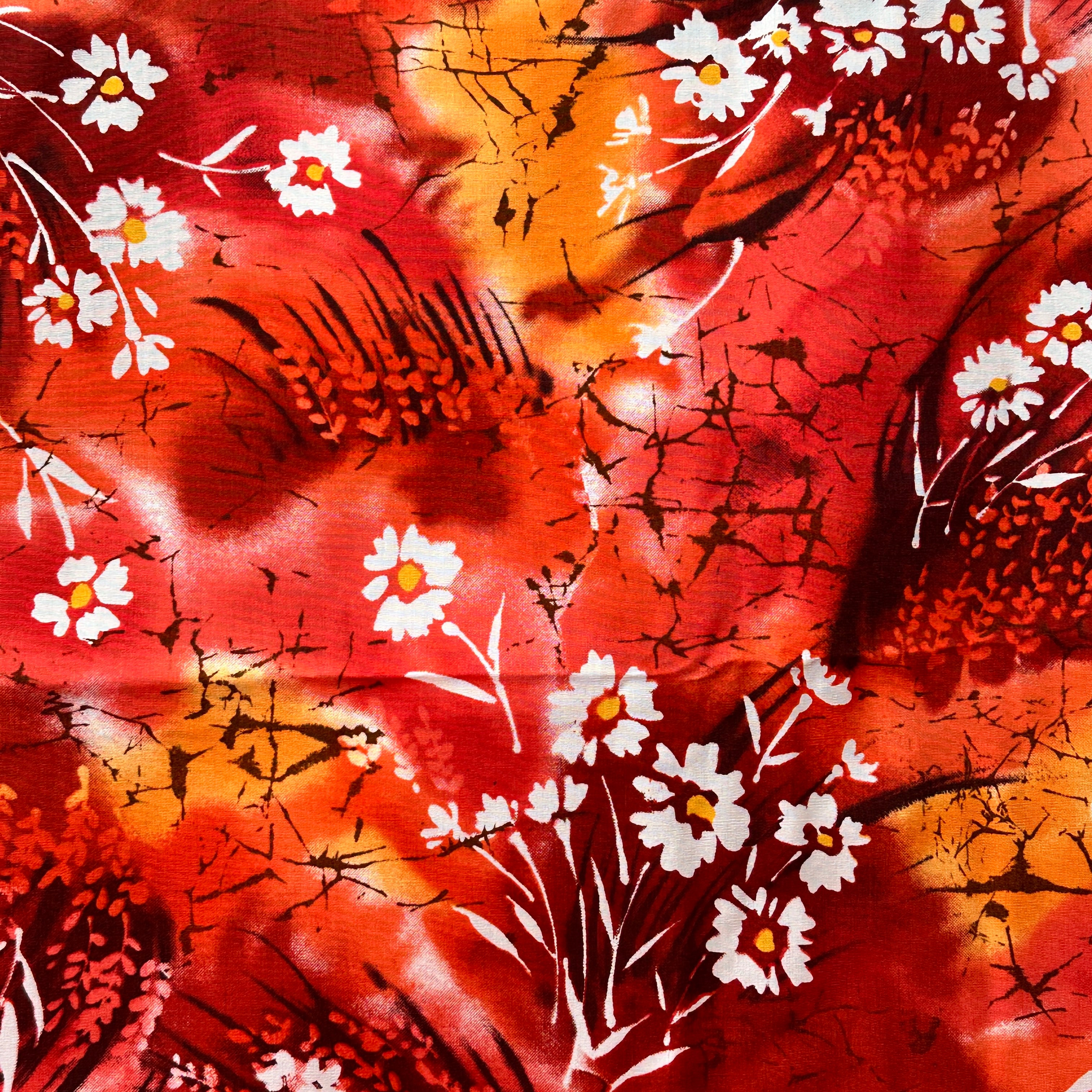 300cms Cool Reds Floral Fabric